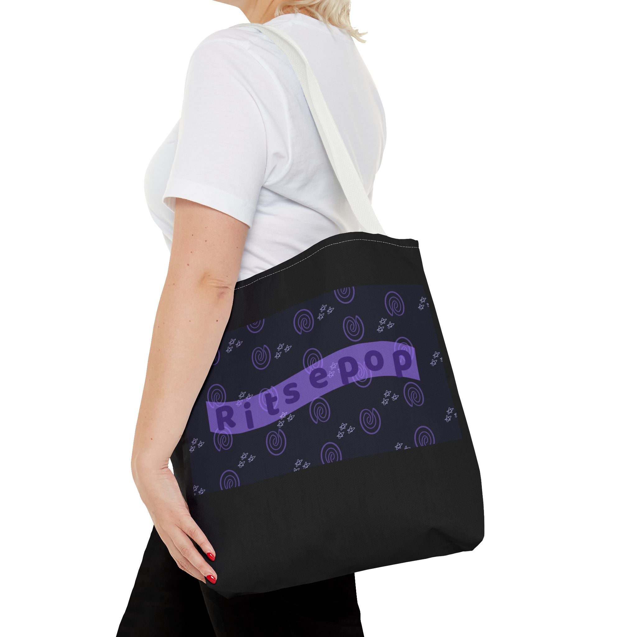 Ritsepop Fingerprint Pattern Tote Bag (AOP)