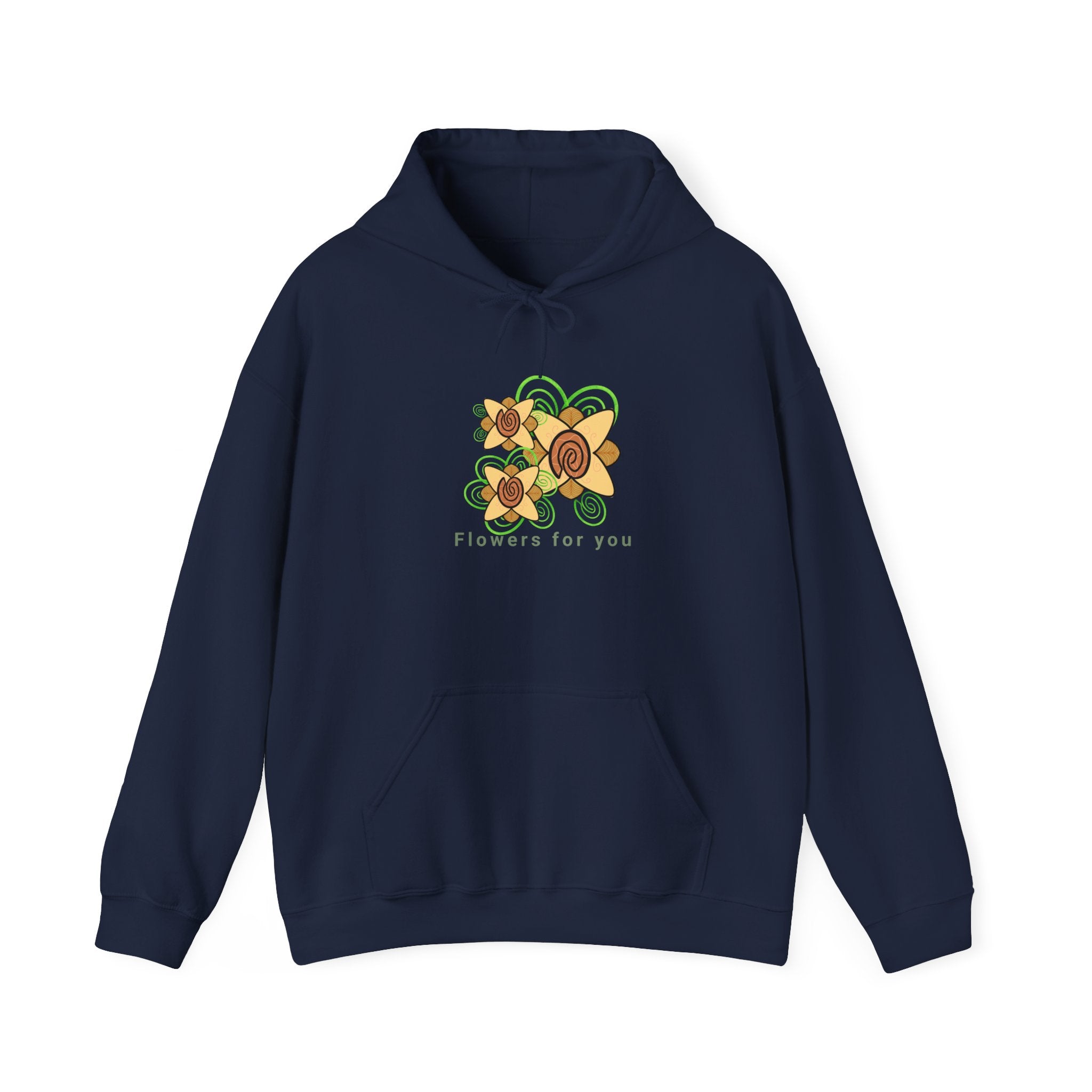 Flowers and Fingerprints| Flowers for you| Unisex Heavy Blend™ Hooded Sweatshirt