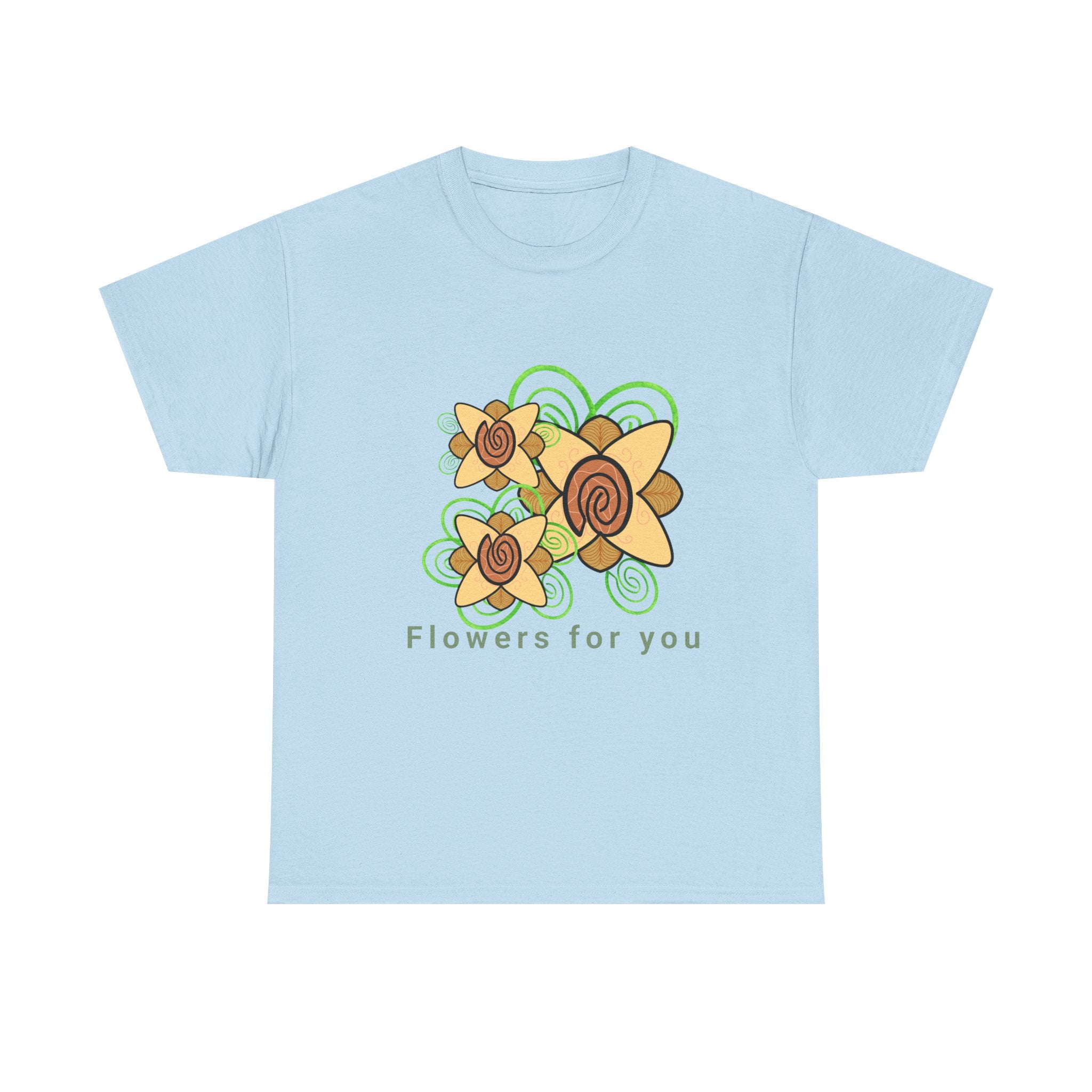 Fingerprint Flowers for You – Unisex Heavy Cotton Tee