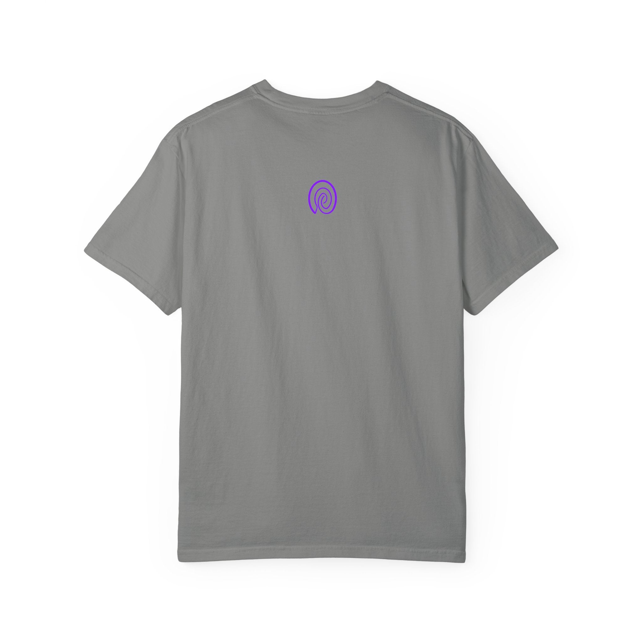 Fingerprint Gradient Minimalist Unisex Garment-Dyed T-shirt – Purple Black