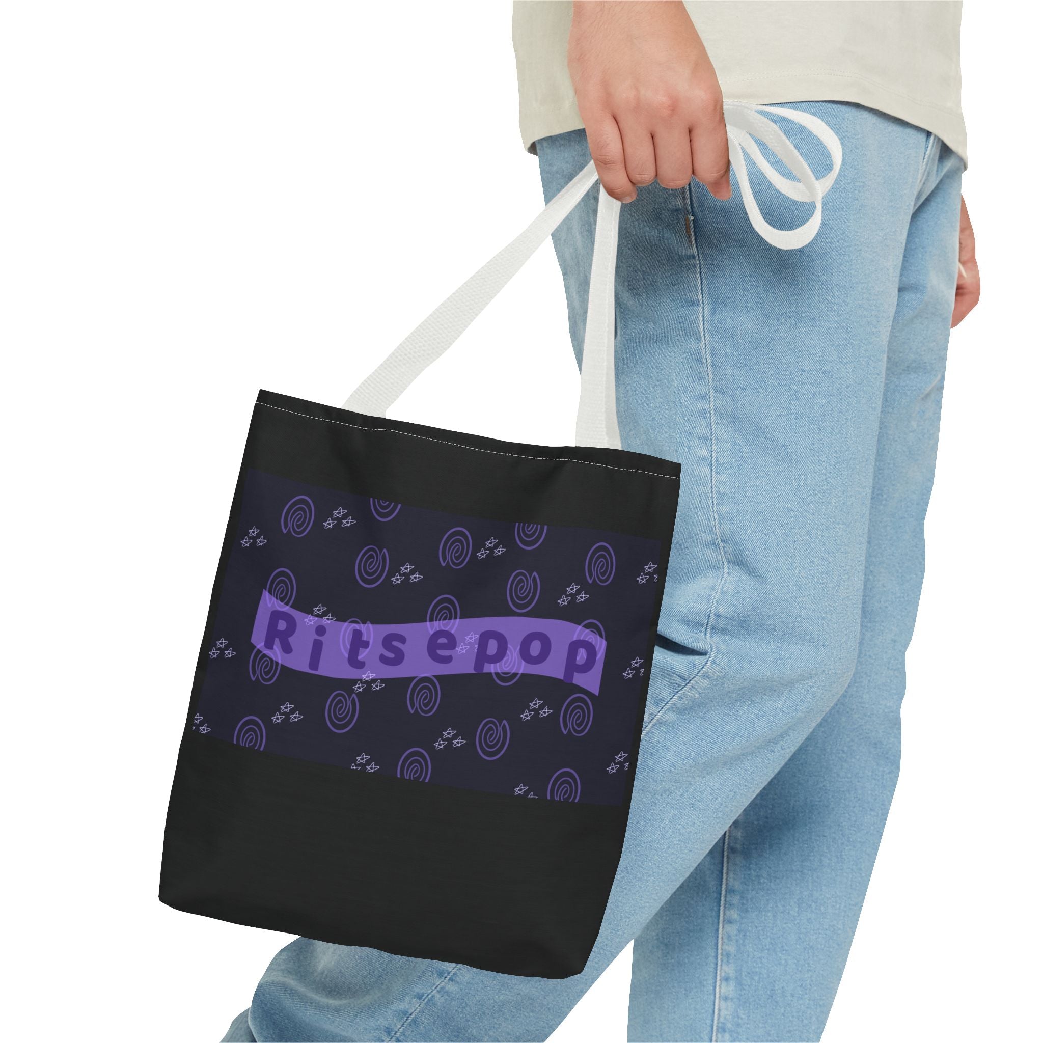 Ritsepop Fingerprint Pattern Tote Bag (AOP)
