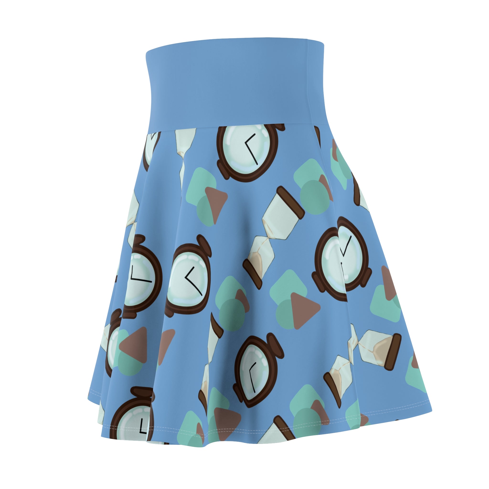 Hourglass and Pocket Watch Women's Skater Skirt