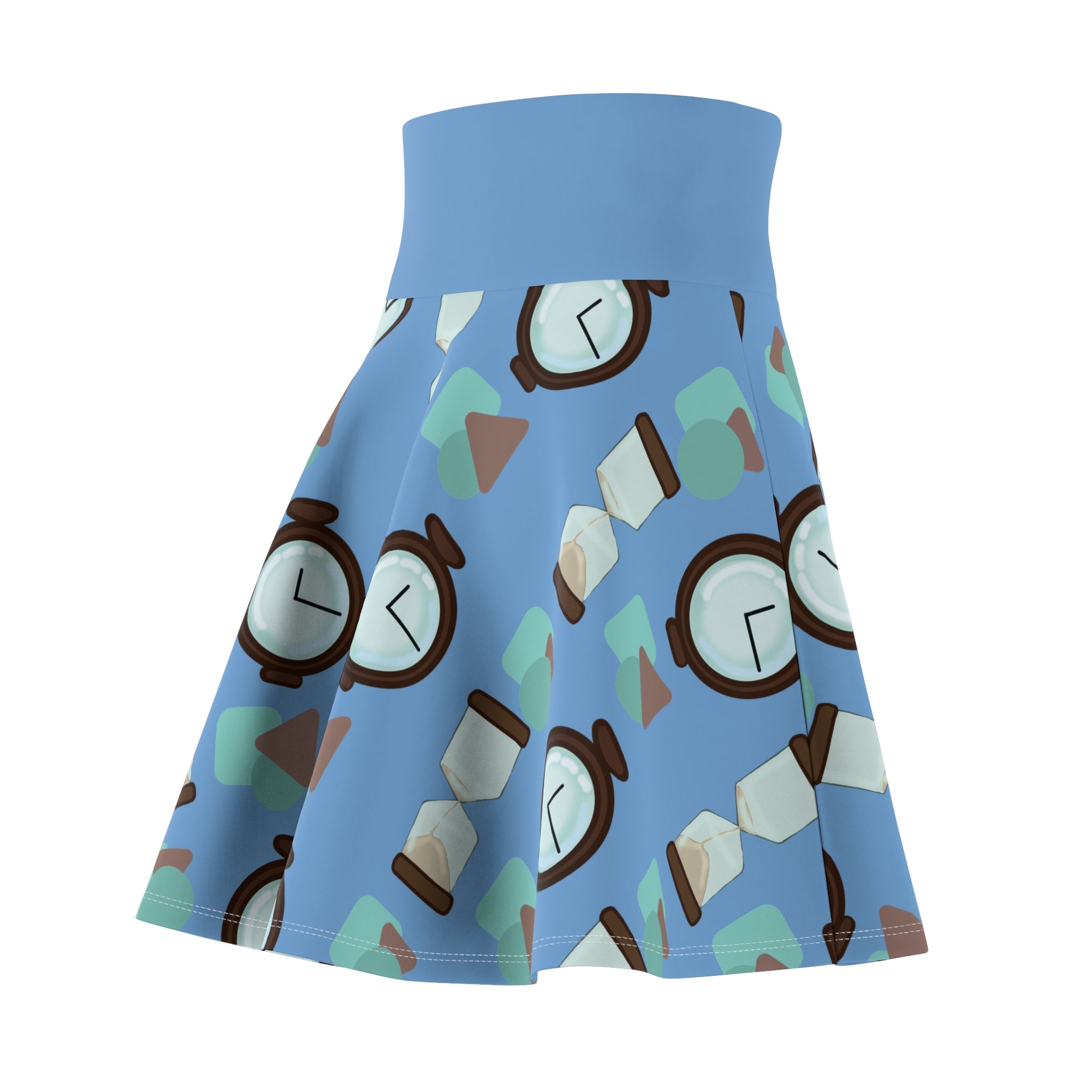 Hourglass and Pocket Watch Women's Skater Skirt