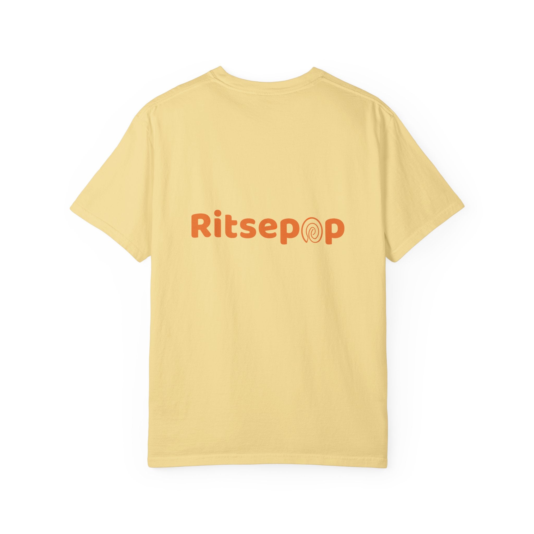 Orange-Red | Fingerprint Gradient Minimalist Unisex Garment-Dyed T-shirt