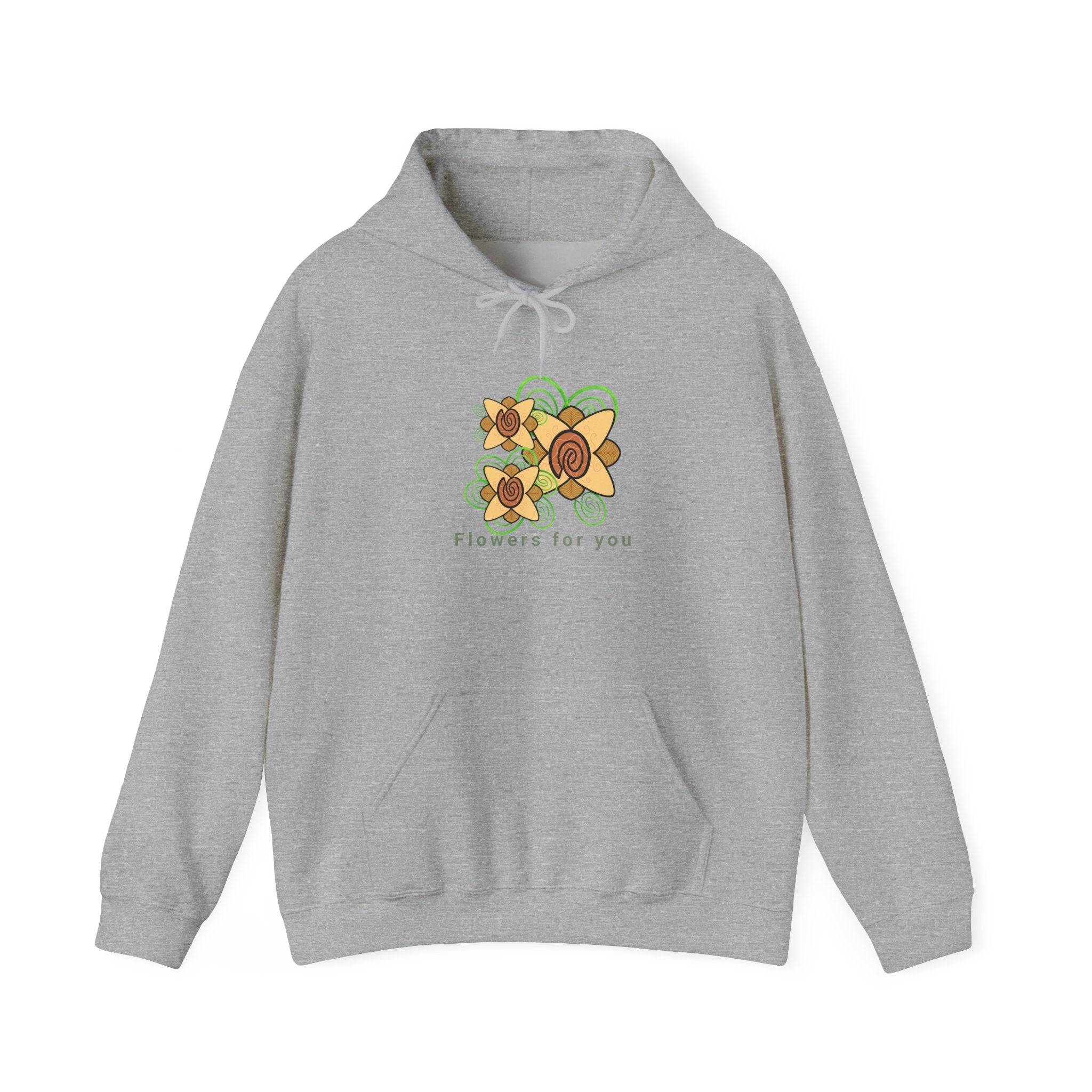 Flowers and Fingerprints| Flowers for you| Unisex Heavy Blend™ Hooded Sweatshirt