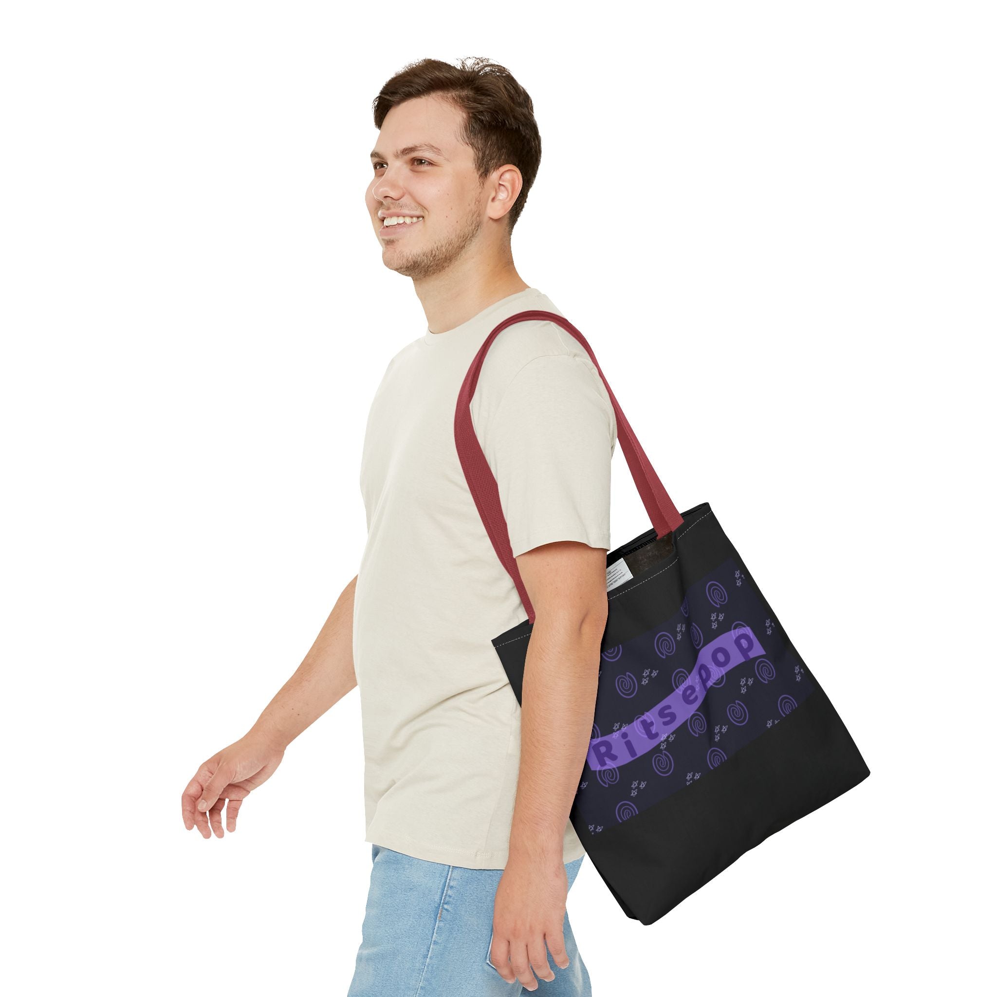 Ritsepop Fingerprint Pattern Tote Bag (AOP)