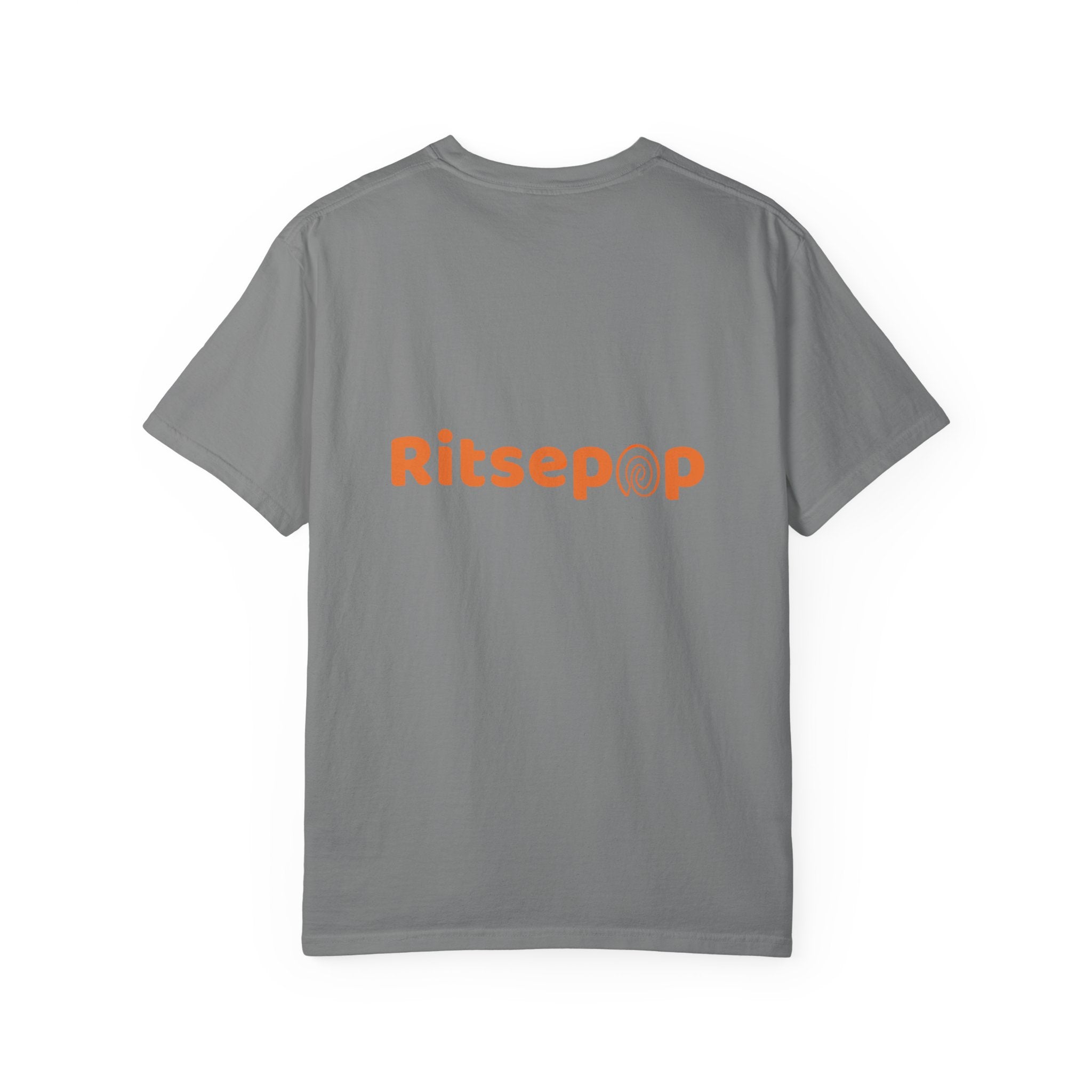 Orange-Red | Fingerprint Gradient Minimalist Unisex Garment-Dyed T-shirt