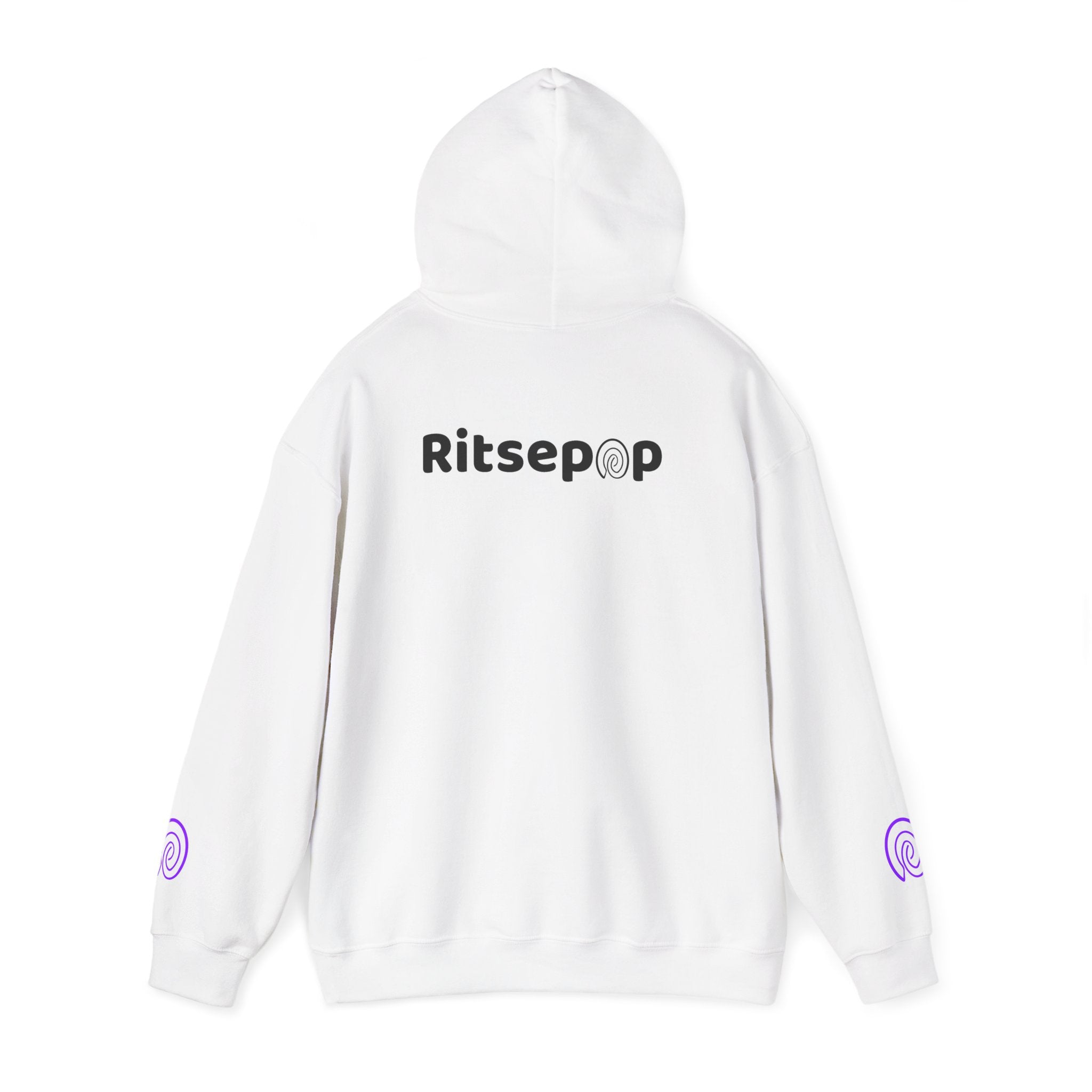 Ritsepop Unisex Heavy Blend™ Hooded Sweatshirt – Purple Logo, Multiple Colors