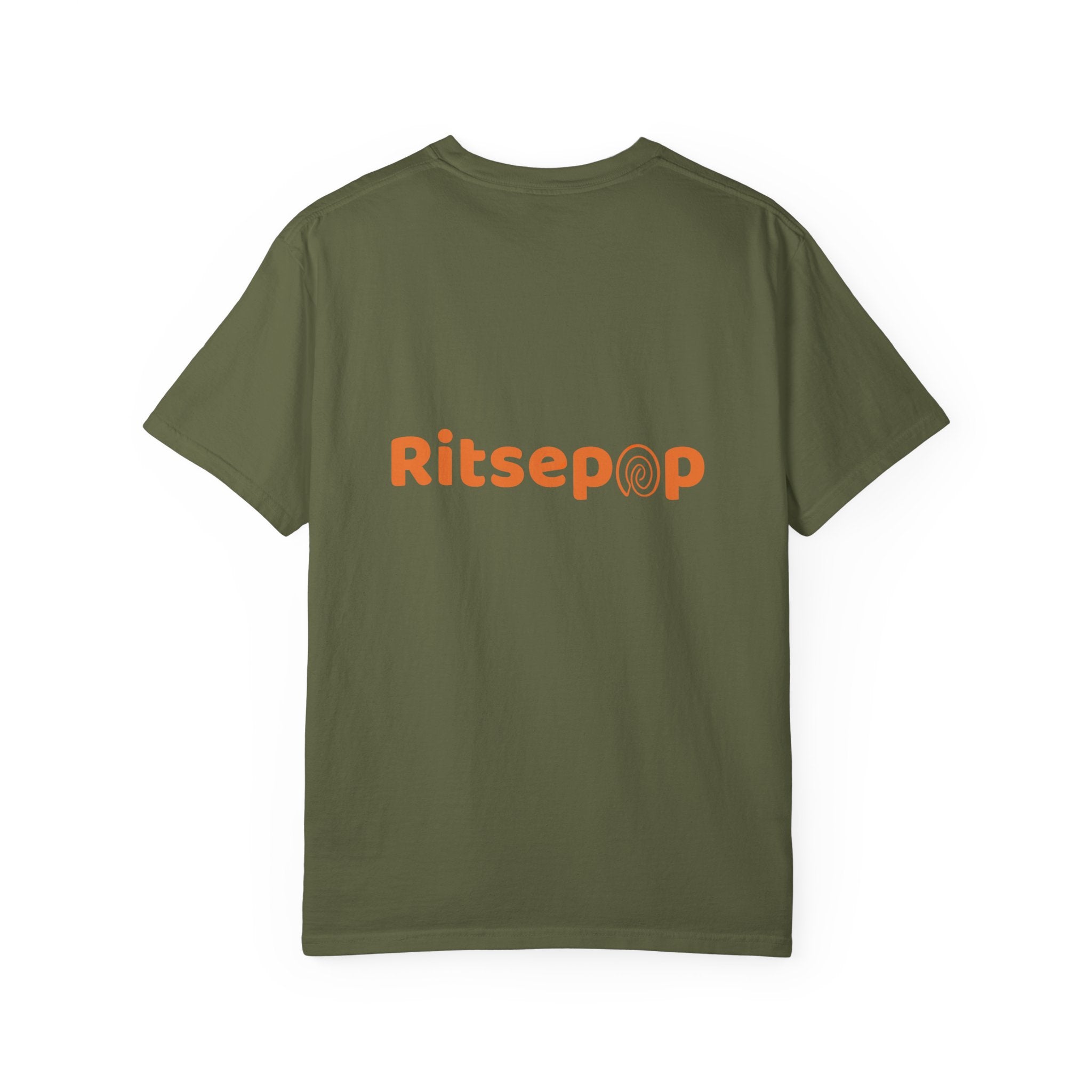 Orange-Red | Fingerprint Gradient Minimalist Unisex Garment-Dyed T-shirt