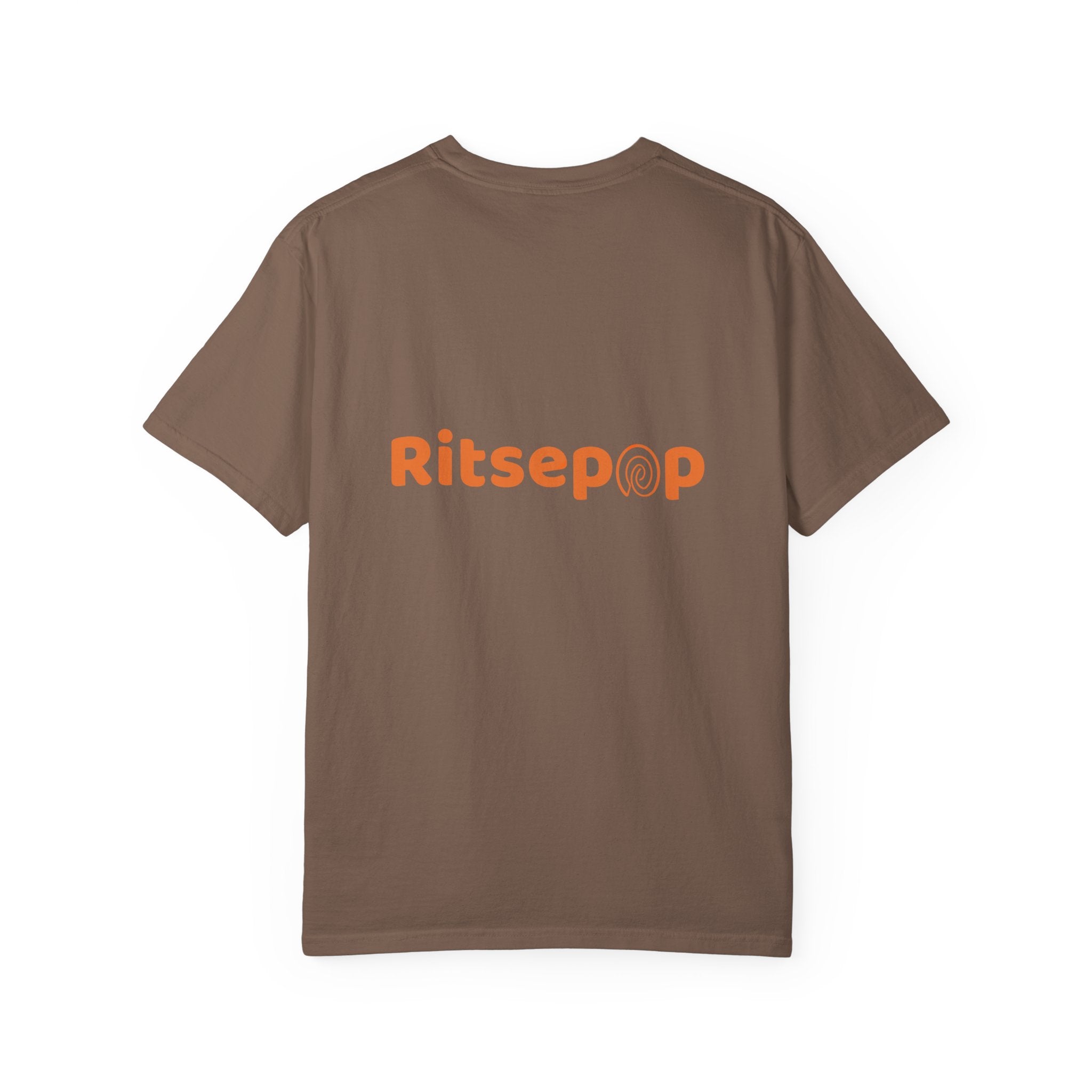 Orange-Red | Fingerprint Gradient Minimalist Unisex Garment-Dyed T-shirt