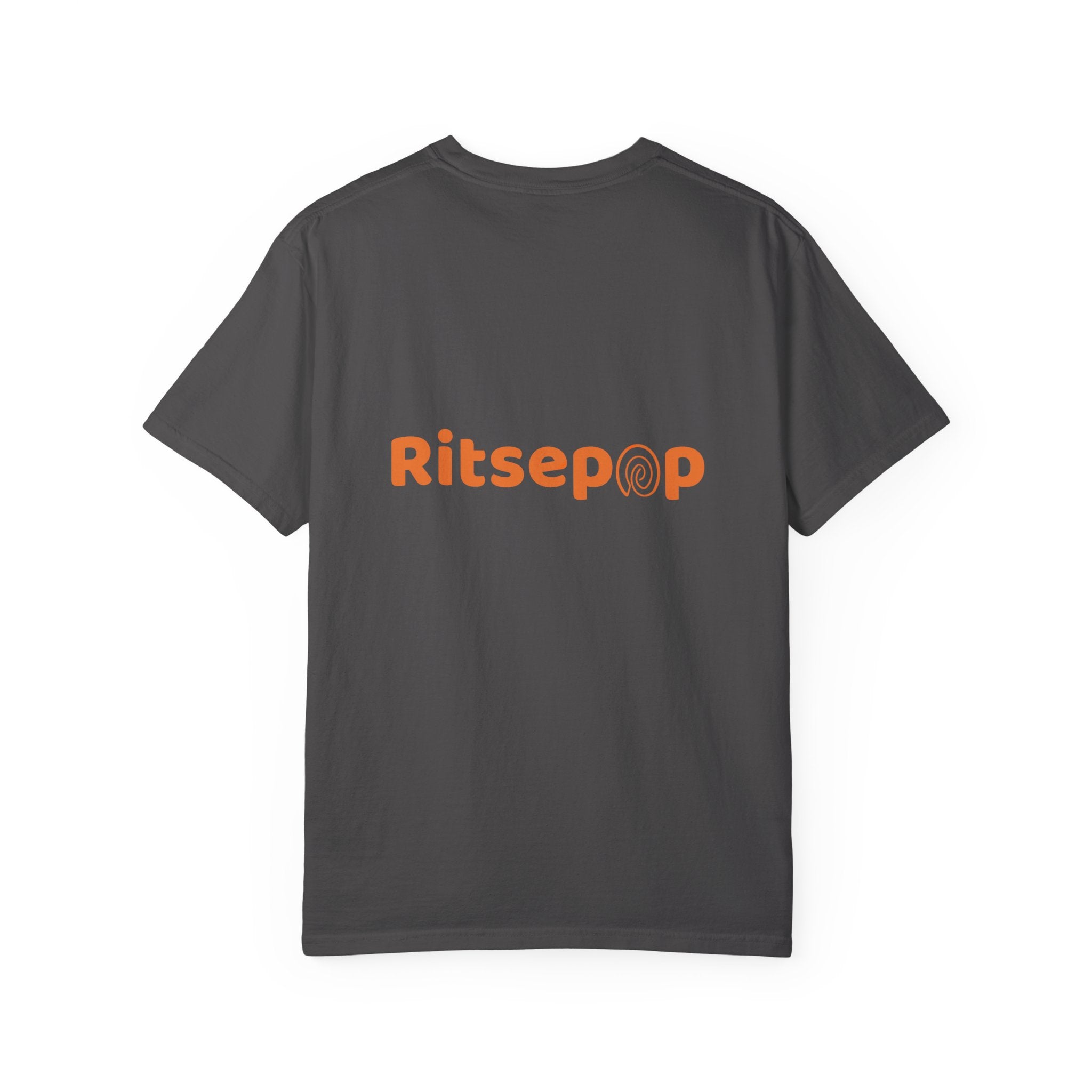 Orange-Red | Fingerprint Gradient Minimalist Unisex Garment-Dyed T-shirt