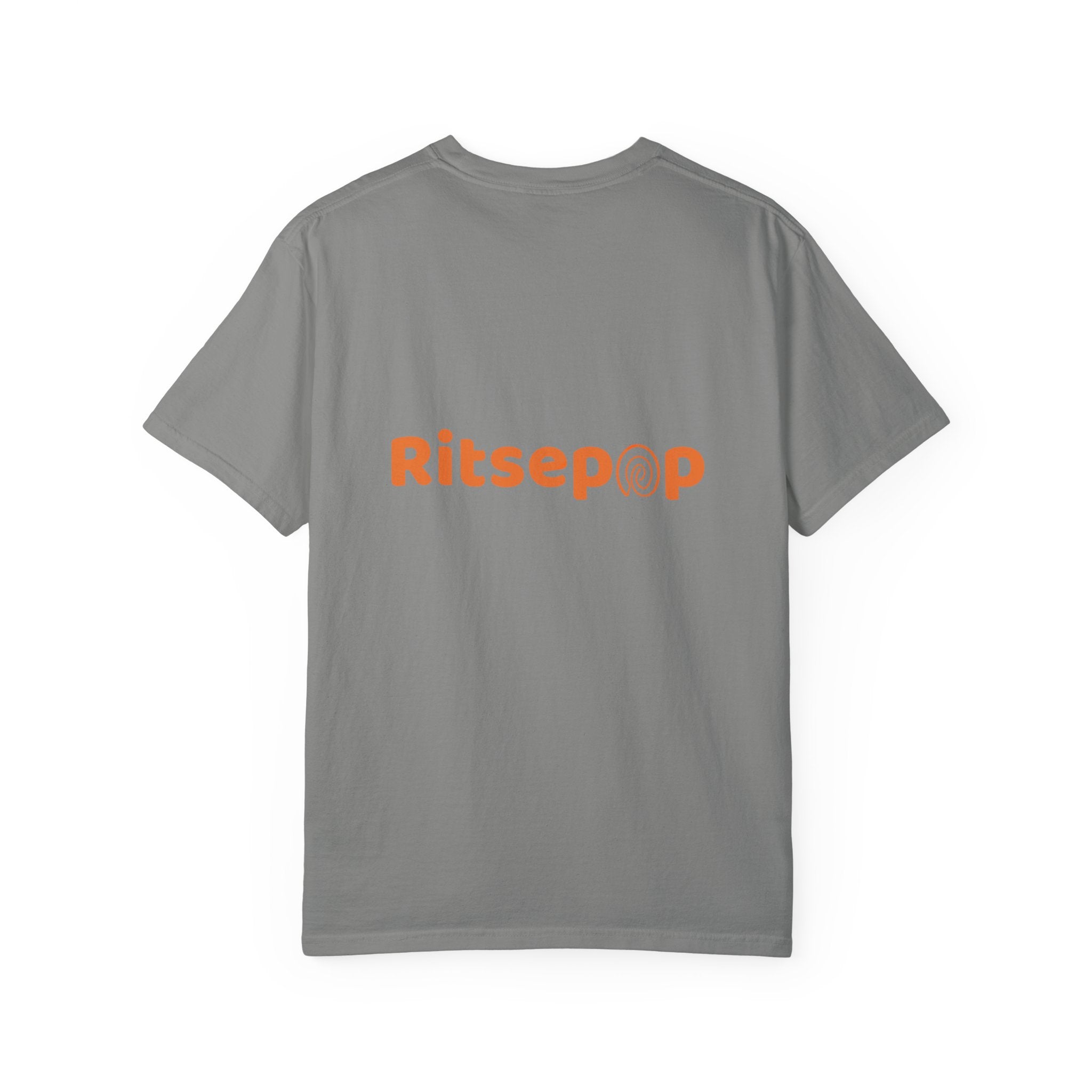 Orange-Red | Fingerprint Gradient Minimalist Unisex Garment-Dyed T-shirt