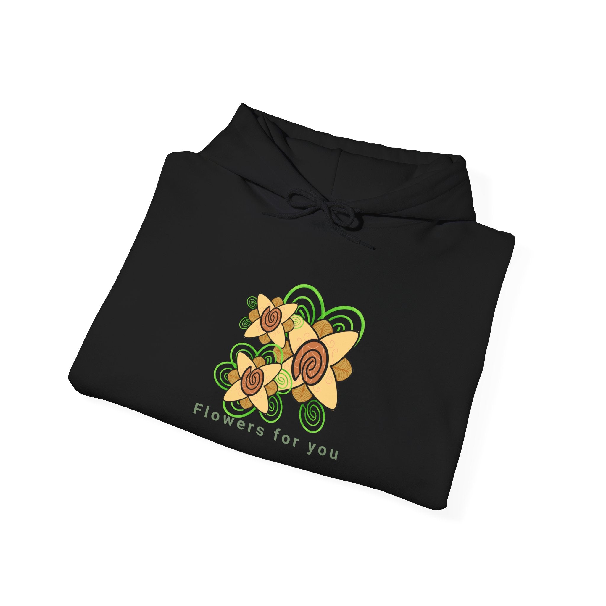 Flowers and Fingerprints| Flowers for you| Unisex Heavy Blend™ Hooded Sweatshirt
