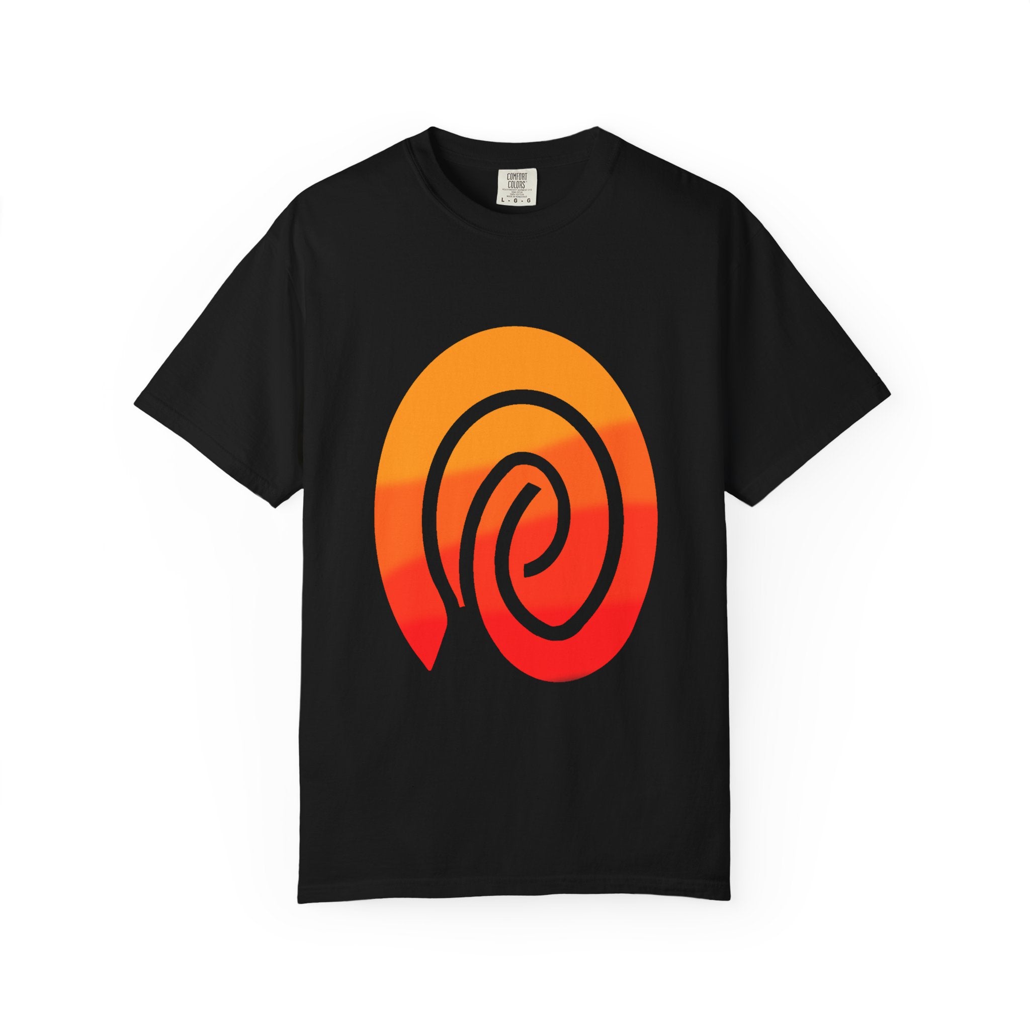 Orange-Red | Fingerprint Gradient Minimalist Unisex Garment-Dyed T-shirt