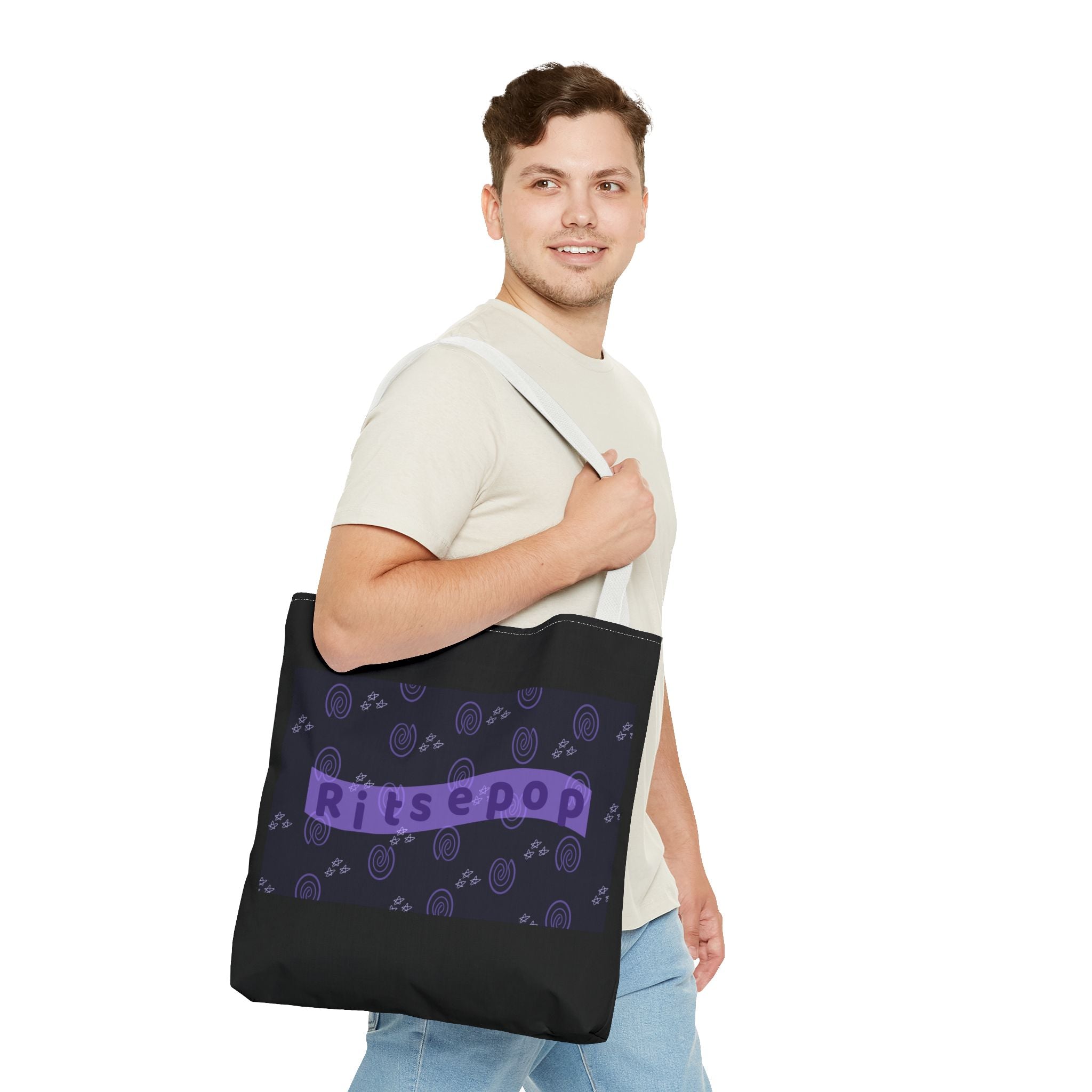 Ritsepop Fingerprint Pattern Tote Bag (AOP)