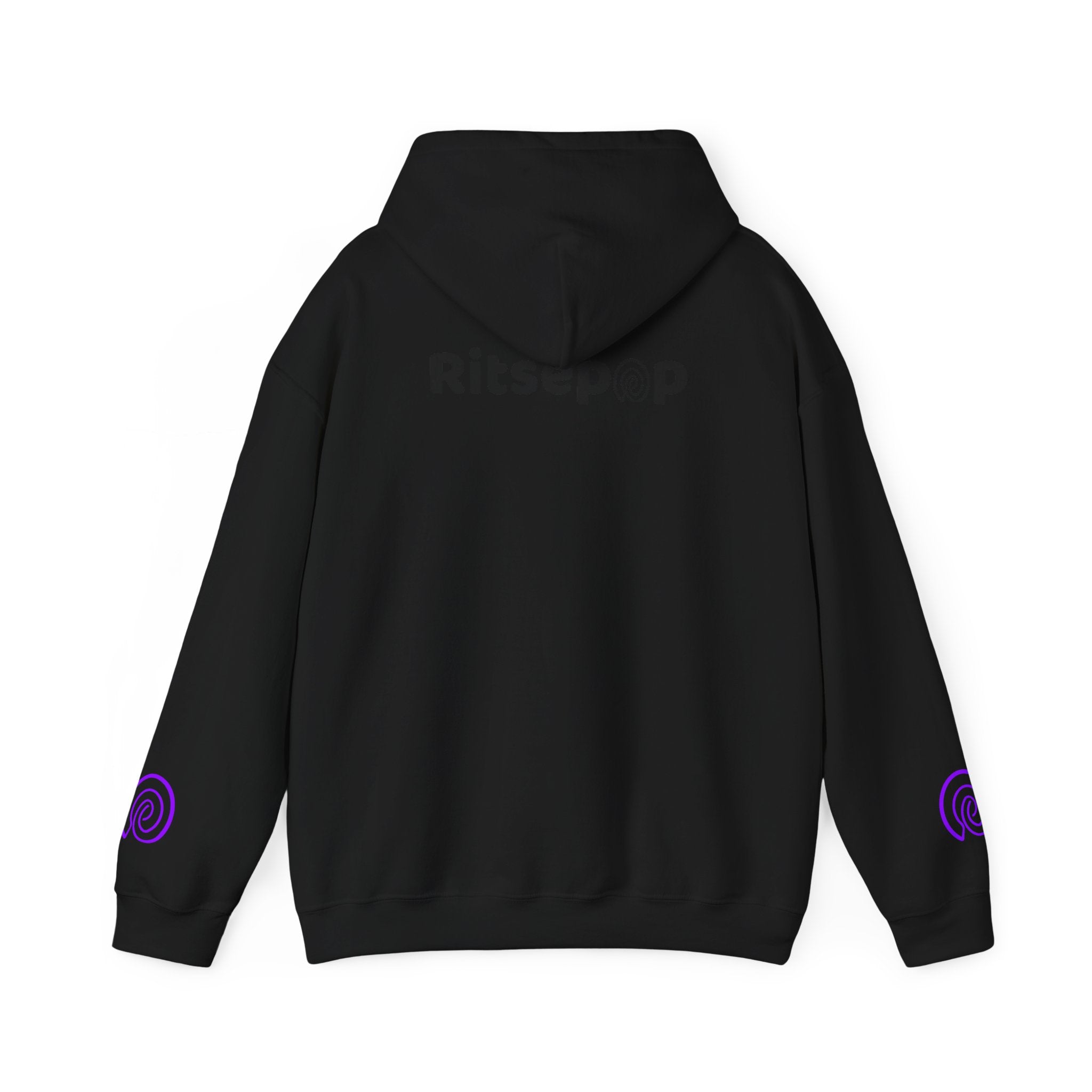 Ritsepop Unisex Heavy Blend™ Hooded Sweatshirt – Purple Logo, Multiple Colors
