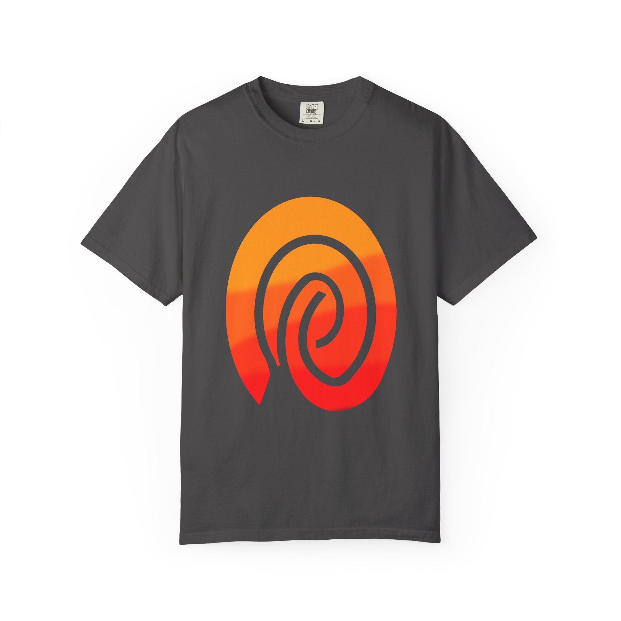 Orange-Red | Fingerprint Gradient Minimalist Unisex Garment-Dyed T-shirt