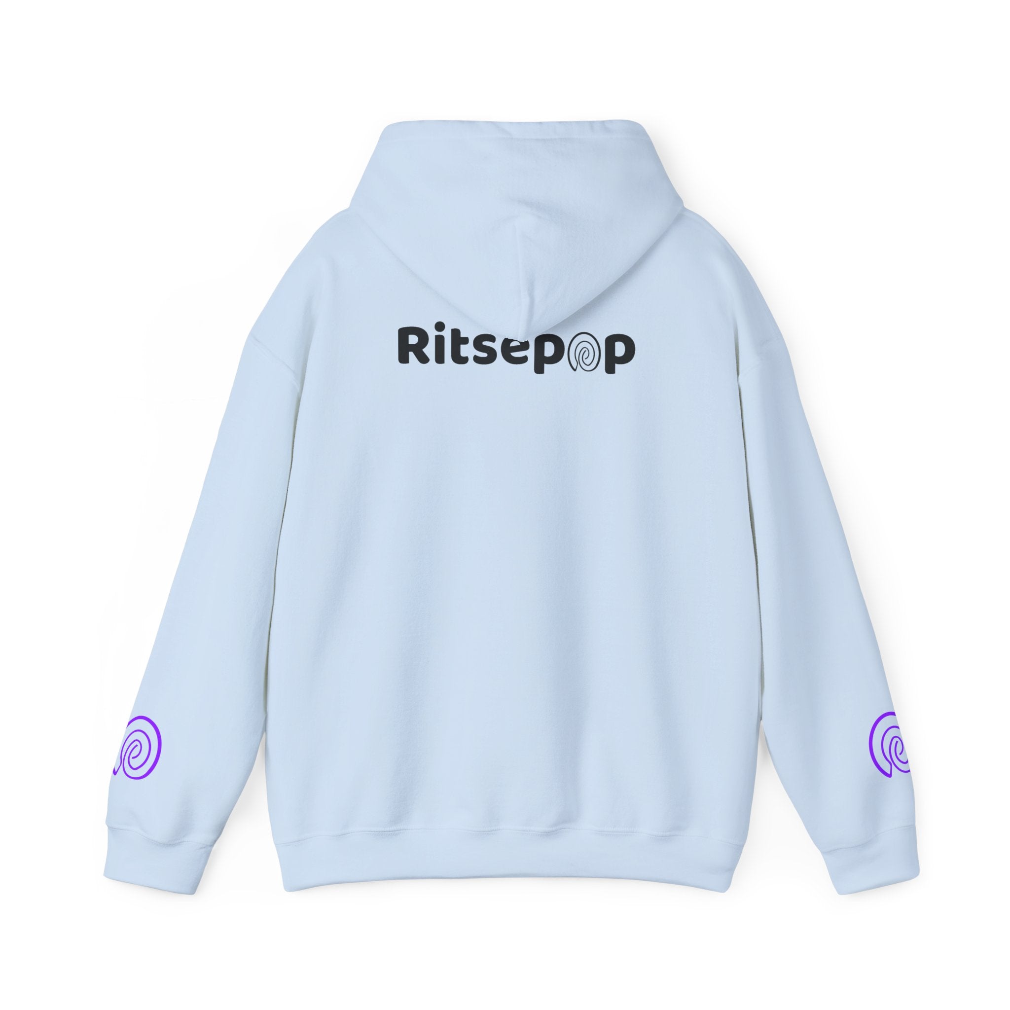 Ritsepop Unisex Heavy Blend™ Hooded Sweatshirt – Purple Logo, Multiple Colors