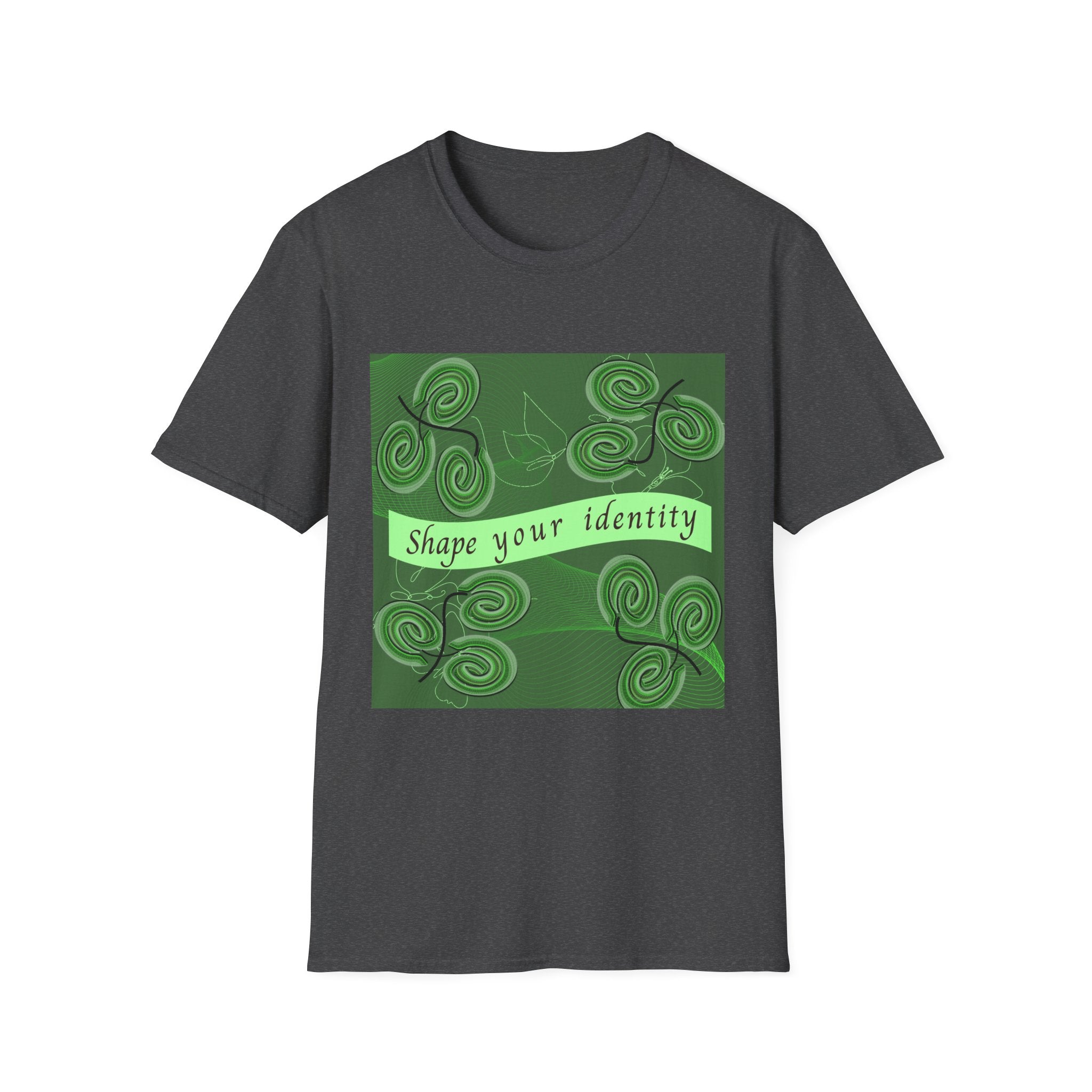 Shape Your Identity – Unisex Softstyle T-Shirt (Fingerprint Pattern, Multi-color)
