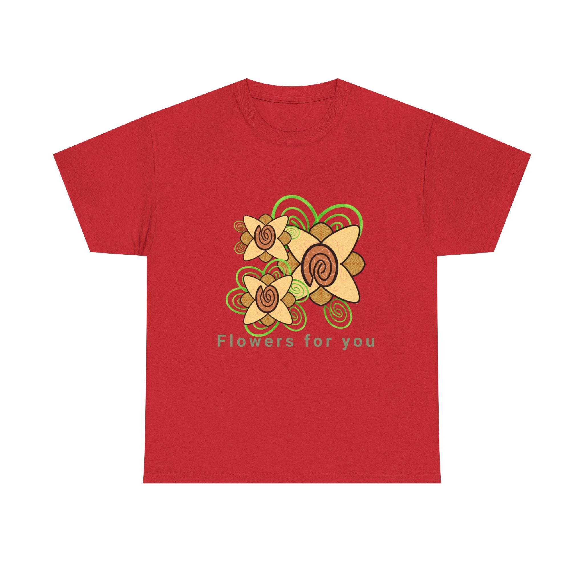 Fingerprint Flowers for You – Unisex Heavy Cotton Tee