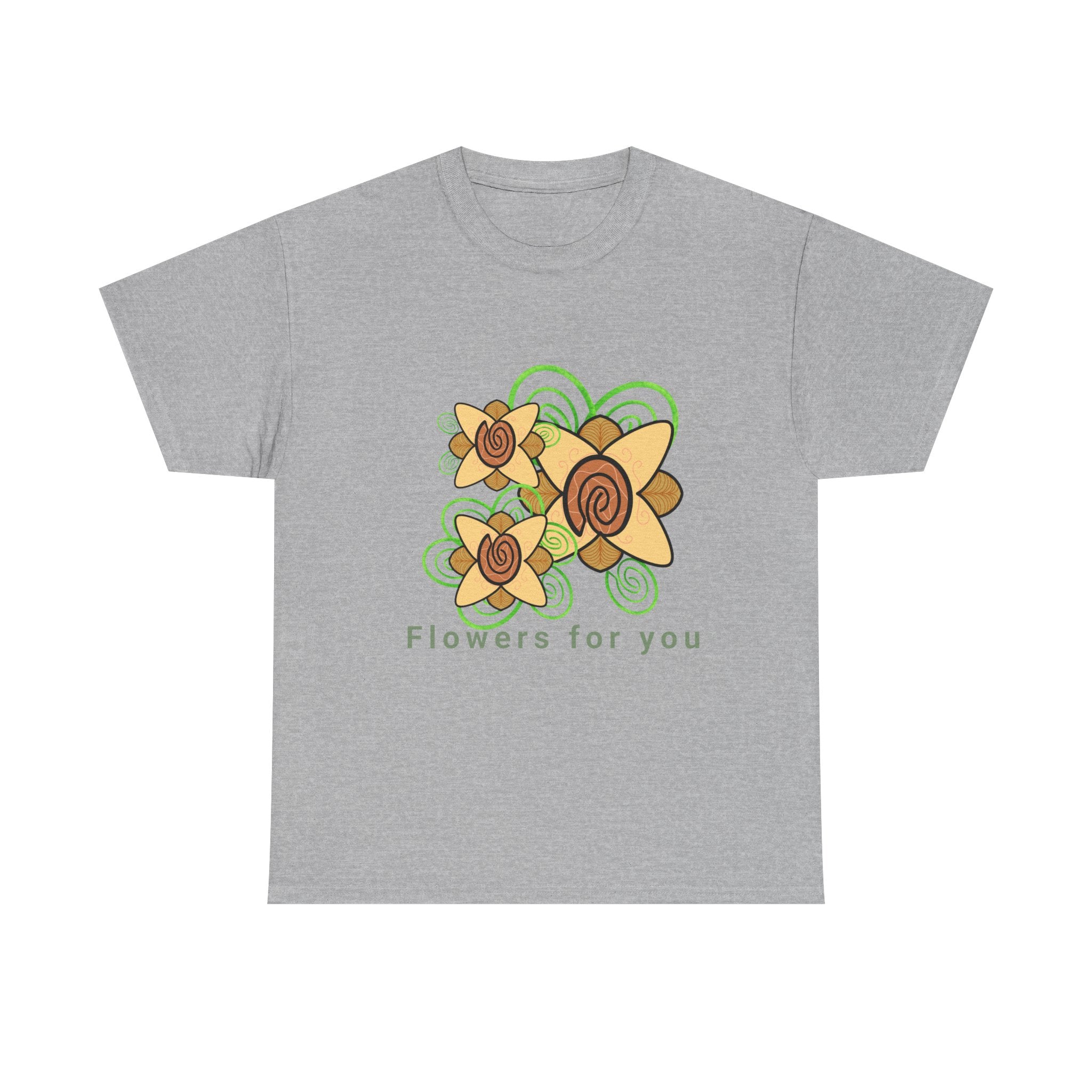 Fingerprint Flowers for You – Unisex Heavy Cotton Tee