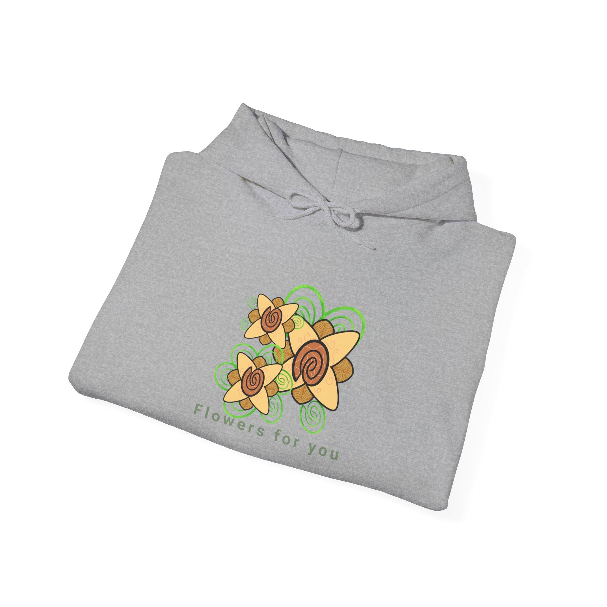Flowers and Fingerprints| Flowers for you| Unisex Heavy Blend™ Hooded Sweatshirt