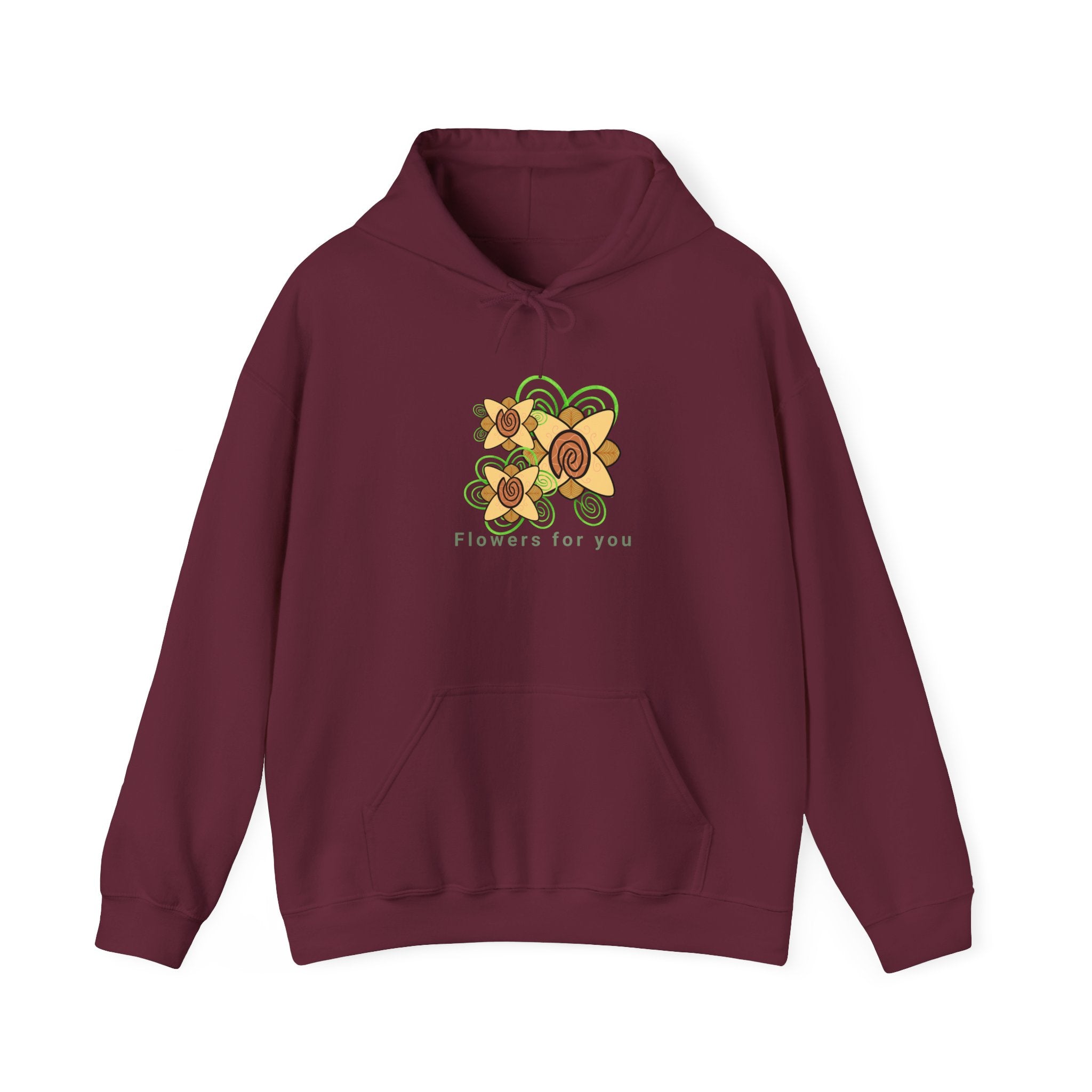 Flowers and Fingerprints| Flowers for you| Unisex Heavy Blend™ Hooded Sweatshirt