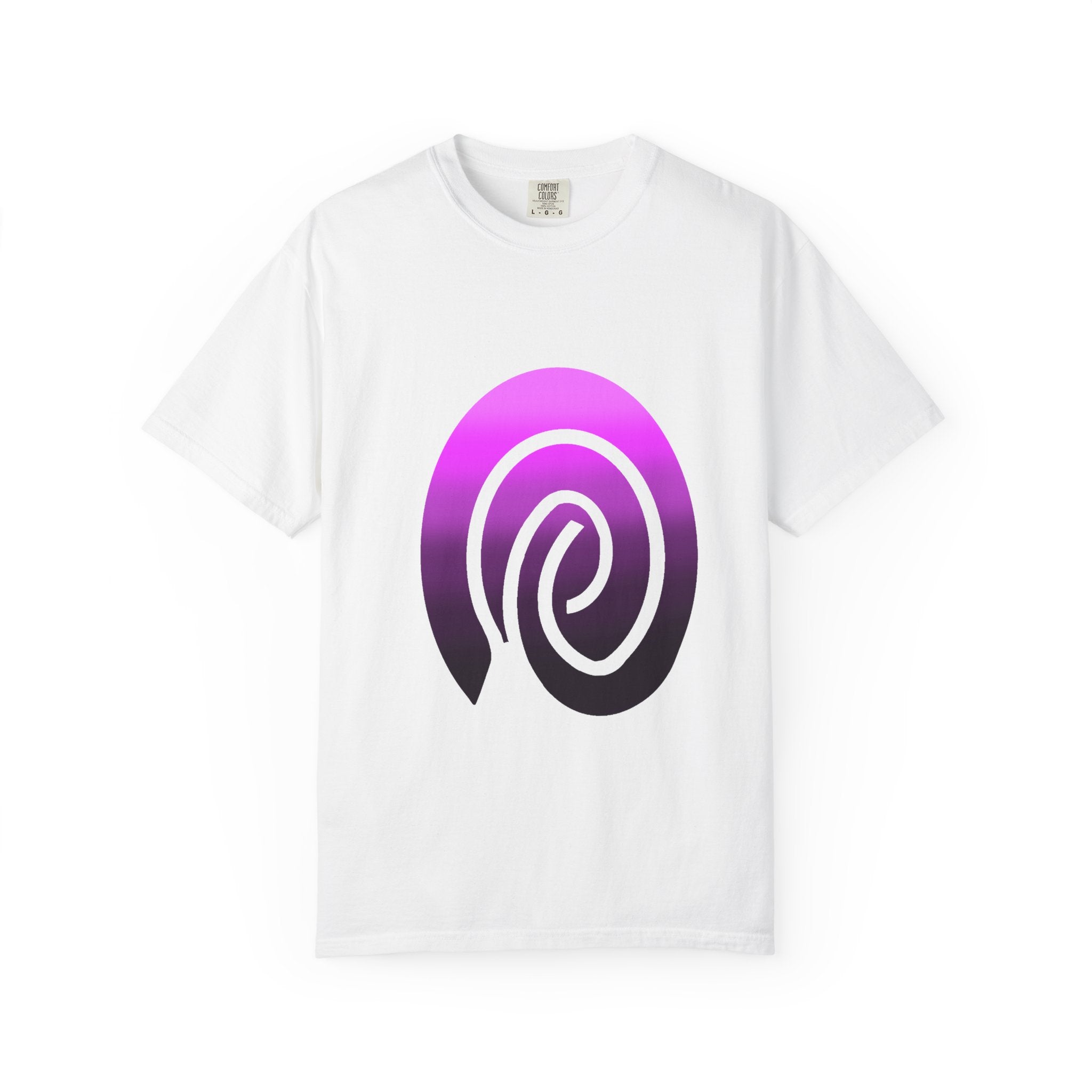 Fingerprint Gradient Minimalist Unisex Garment-Dyed T-shirt – Purple Black