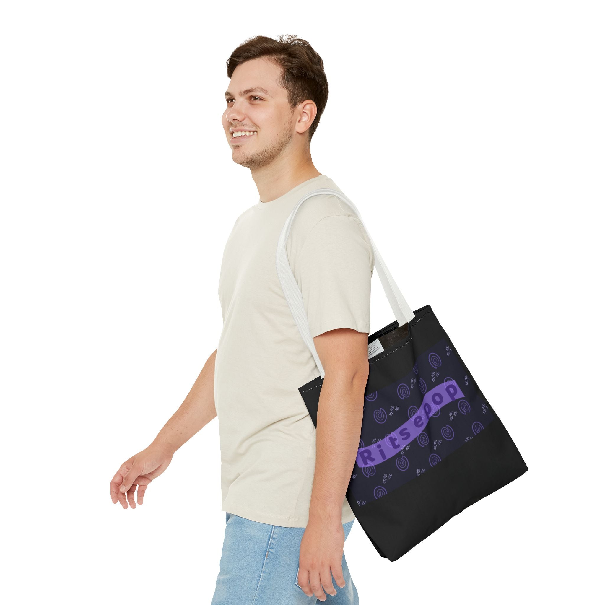 Ritsepop Fingerprint Pattern Tote Bag (AOP)
