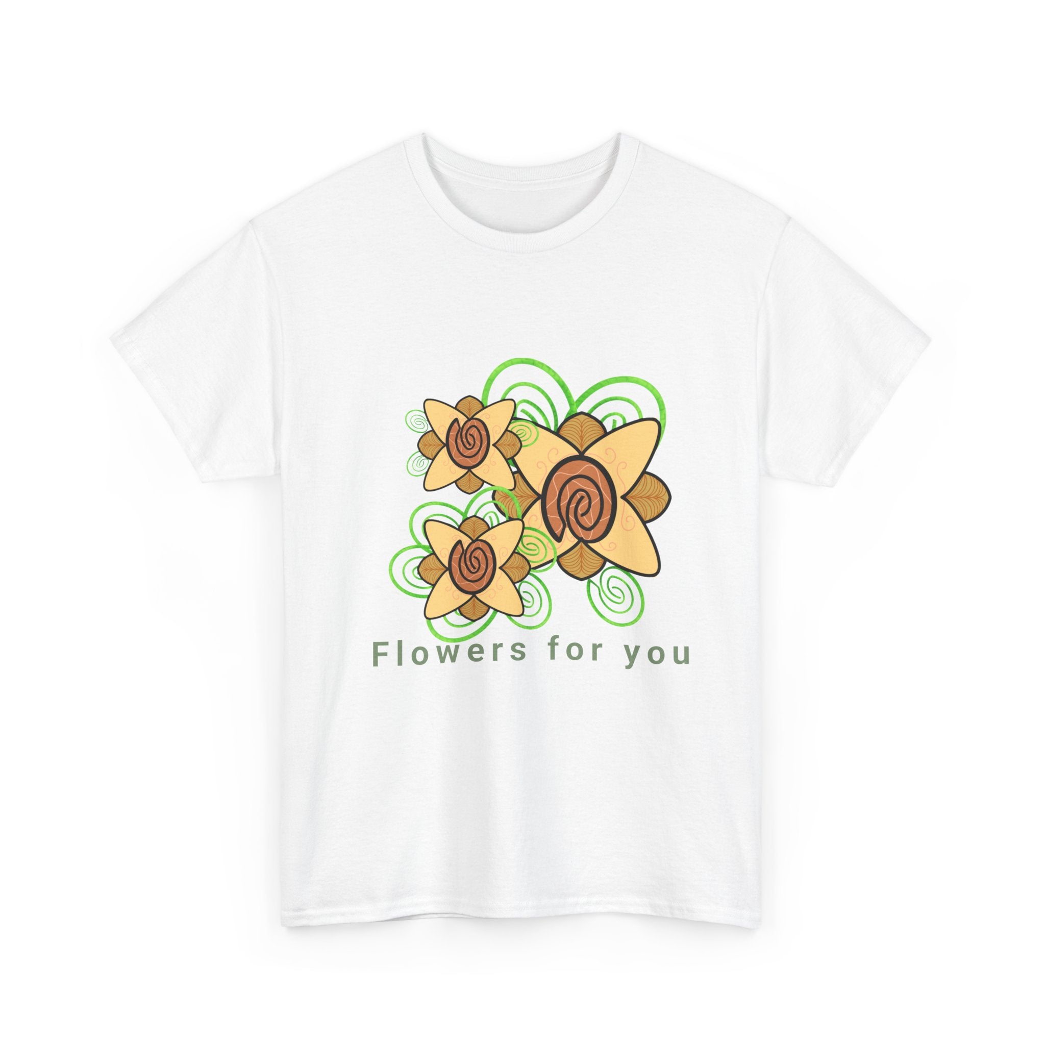 Fingerprint Flowers for You – Unisex Heavy Cotton Tee