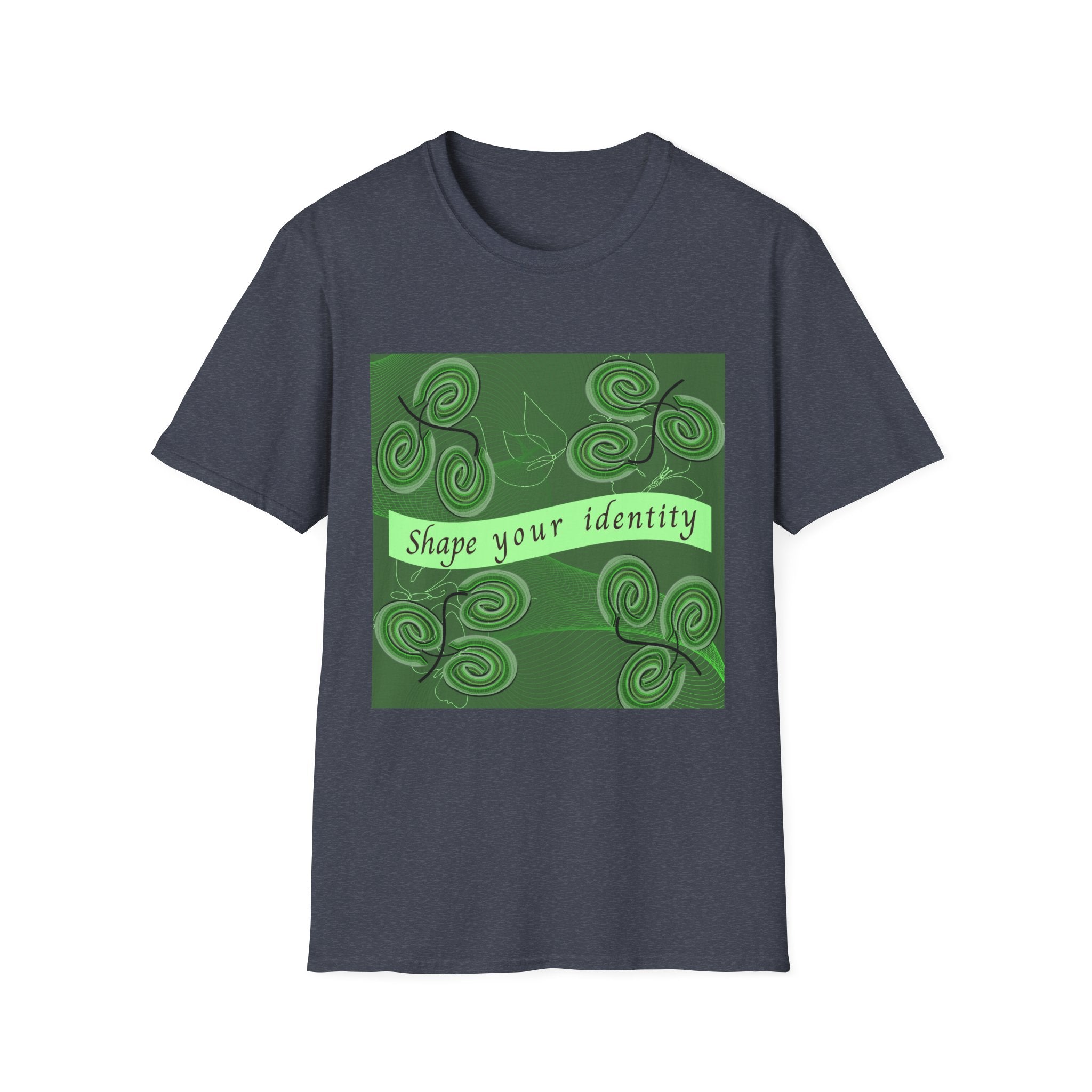 Shape Your Identity – Unisex Softstyle T-Shirt (Fingerprint Pattern, Multi-color)