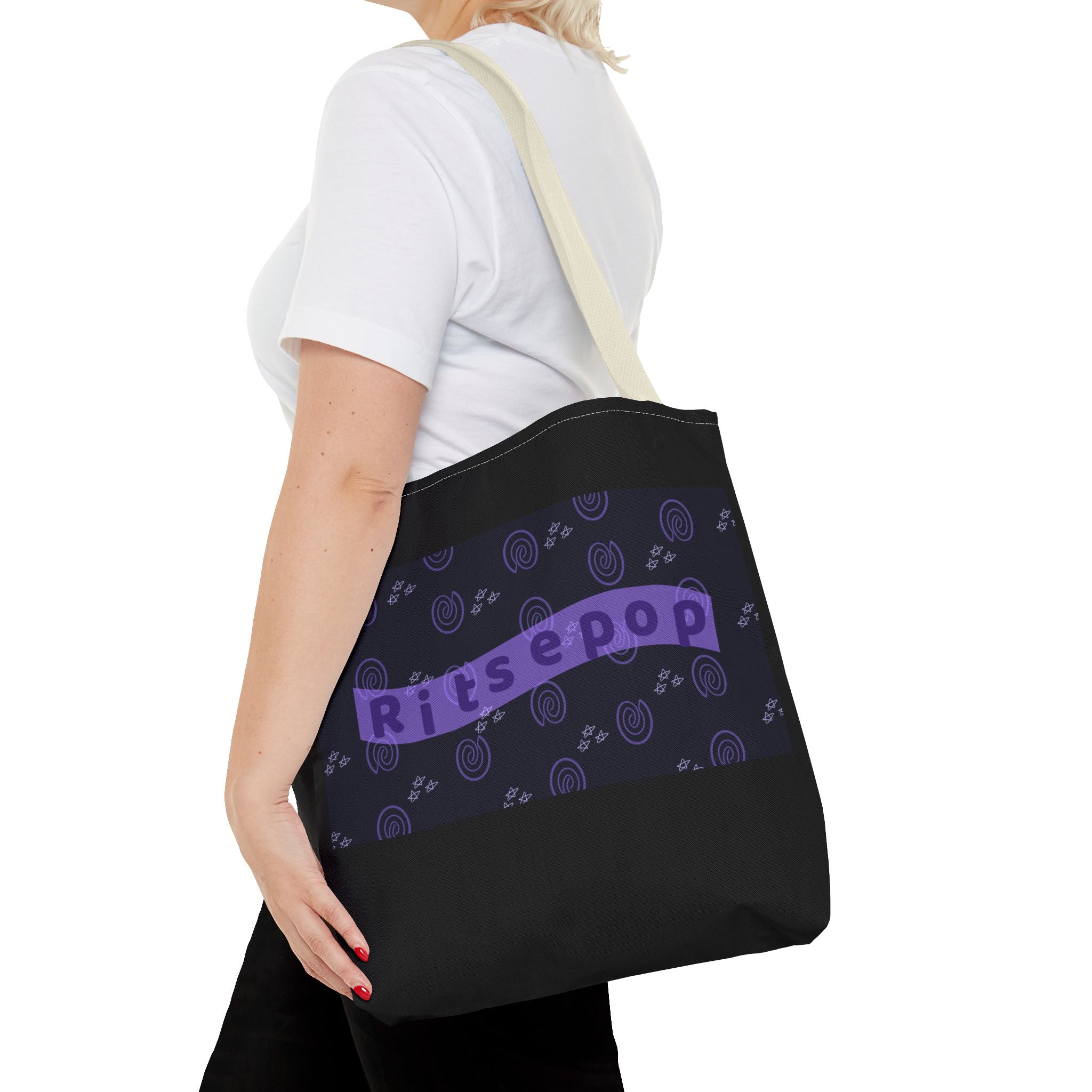 Ritsepop Fingerprint Pattern Tote Bag (AOP)