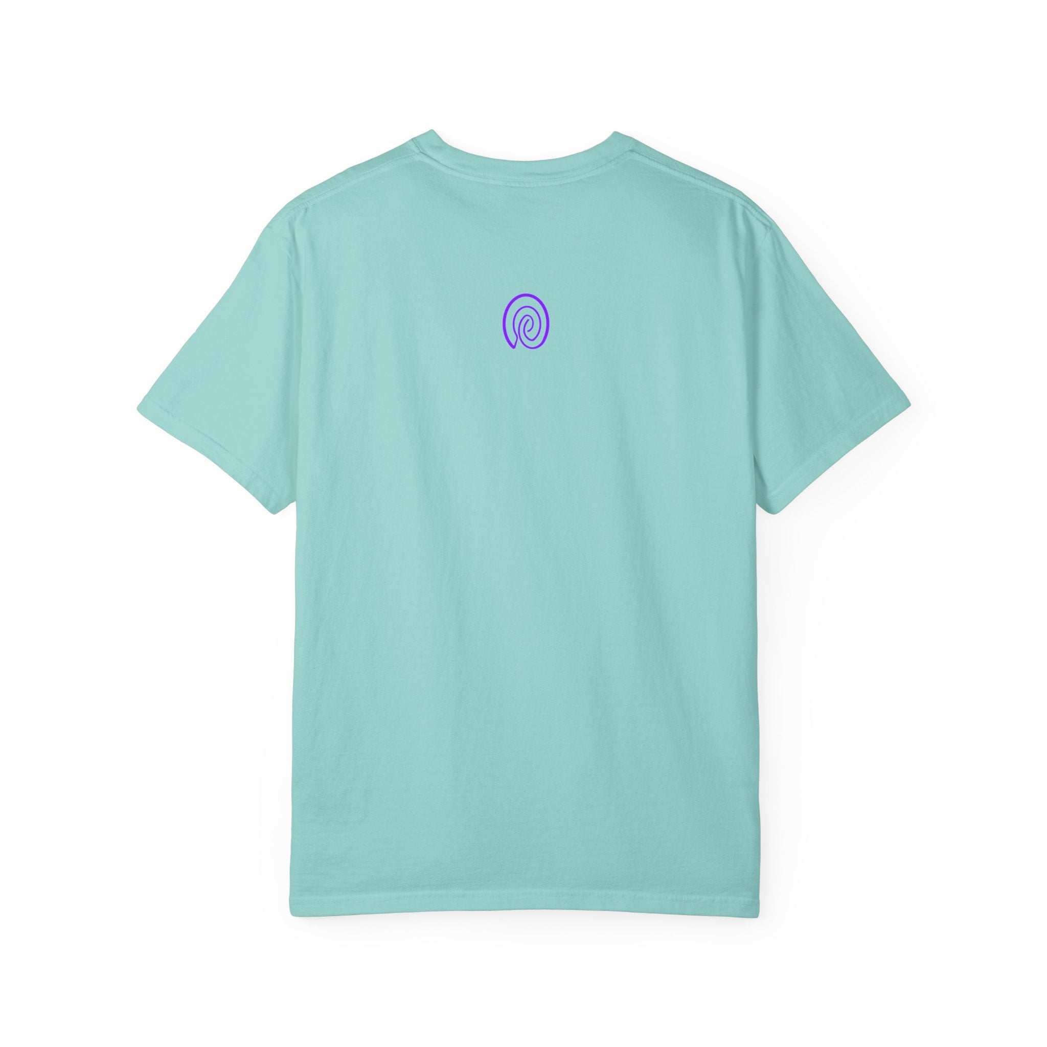 Fingerprint Gradient Minimalist Unisex Garment-Dyed T-shirt – Purple Black