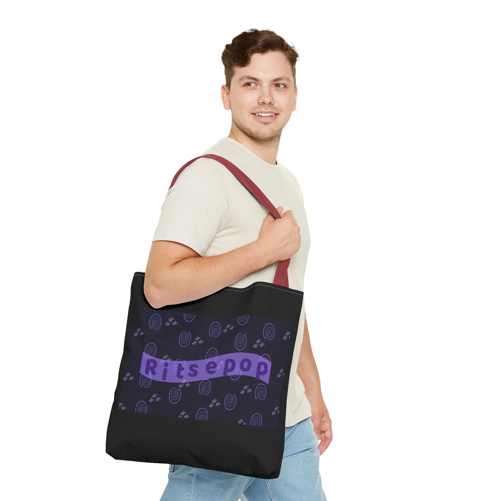 Ritsepop Fingerprint Pattern Tote Bag (AOP)