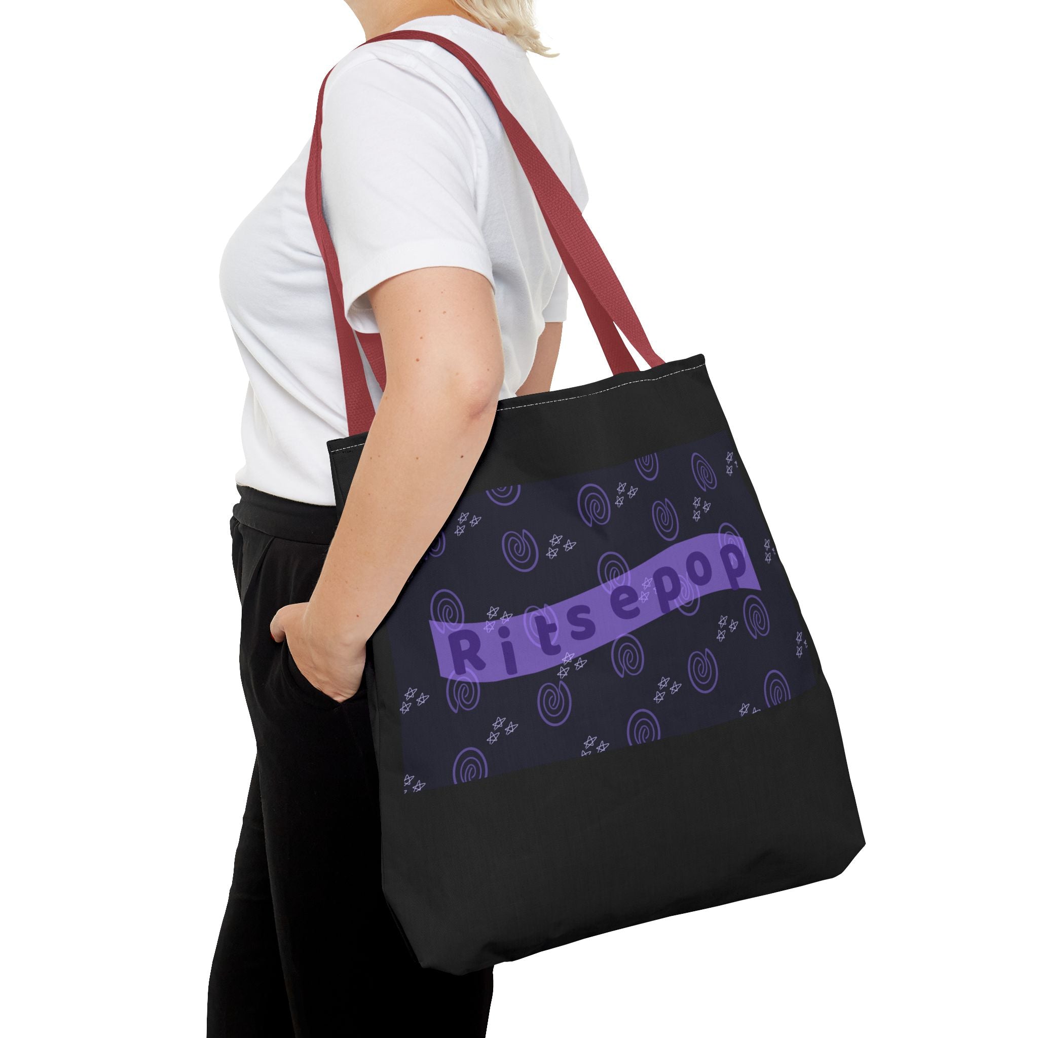 Ritsepop Fingerprint Pattern Tote Bag (AOP)