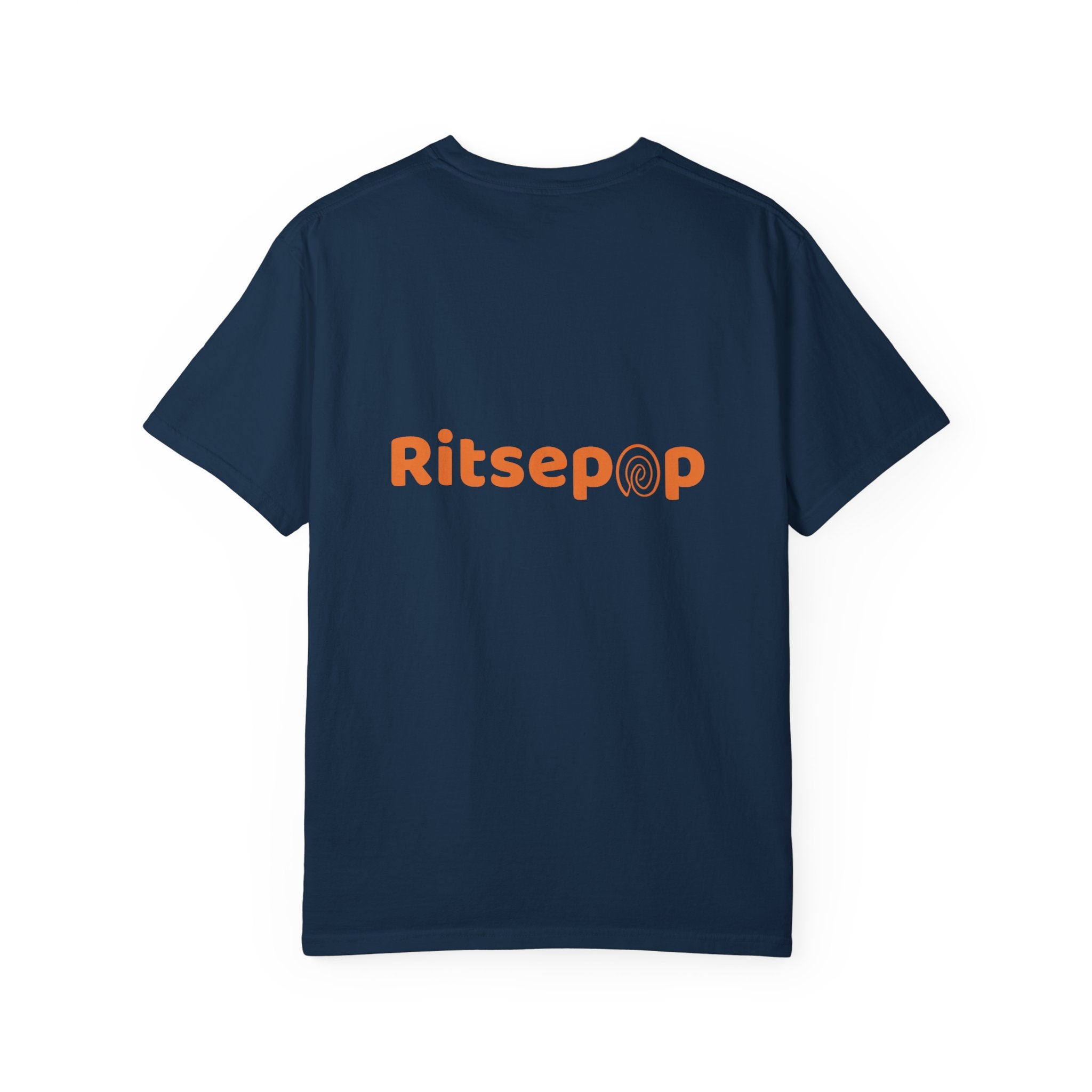 Orange-Red | Fingerprint Gradient Minimalist Unisex Garment-Dyed T-shirt