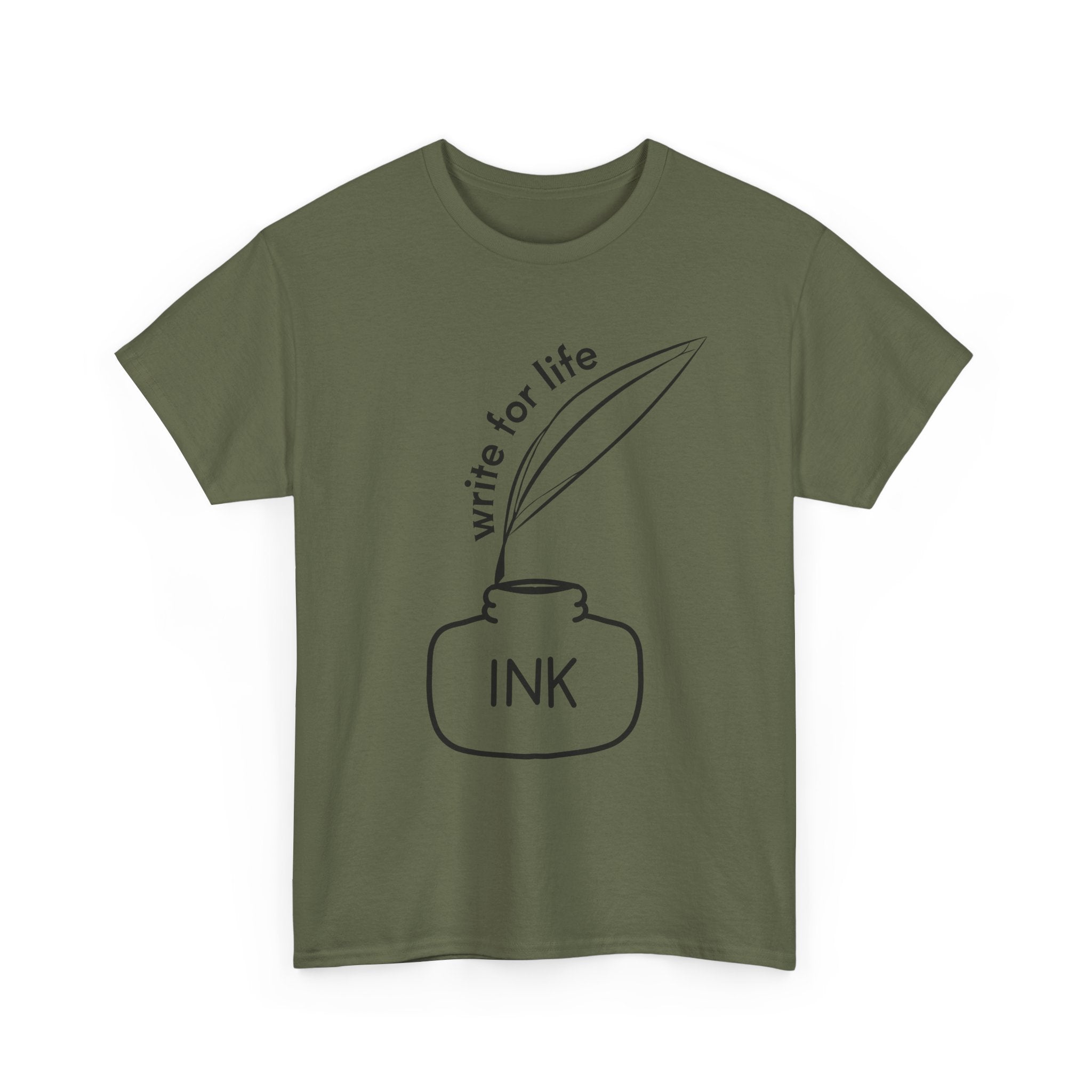 Write For Life T-Shirt | Multiple Color | Unisex Heavy Cotton Tee