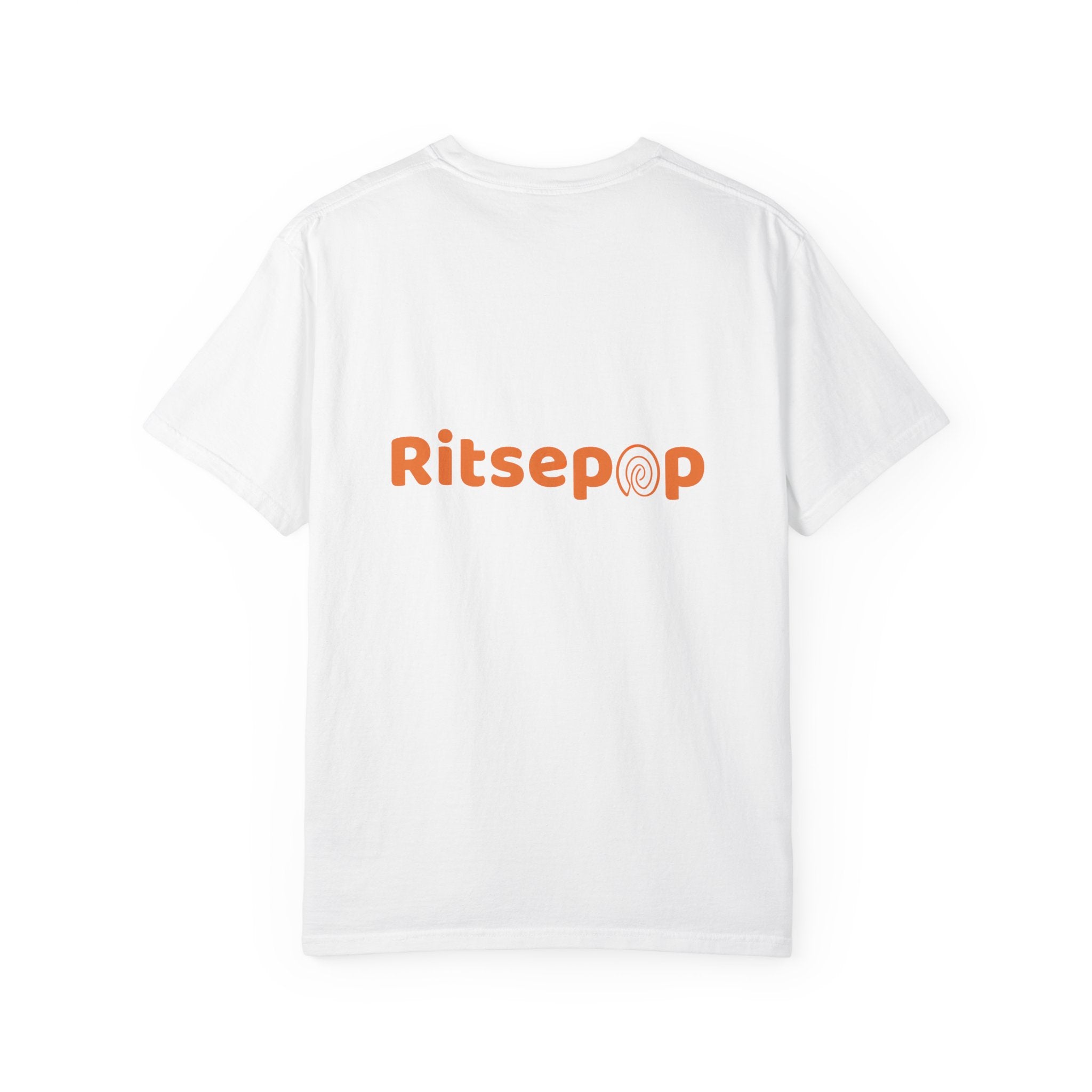 Orange-Red | Fingerprint Gradient Minimalist Unisex Garment-Dyed T-shirt