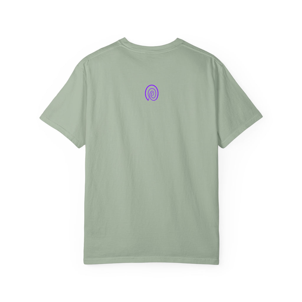 Fingerprint Gradient Minimalist Unisex Garment-Dyed T-shirt – Purple Black