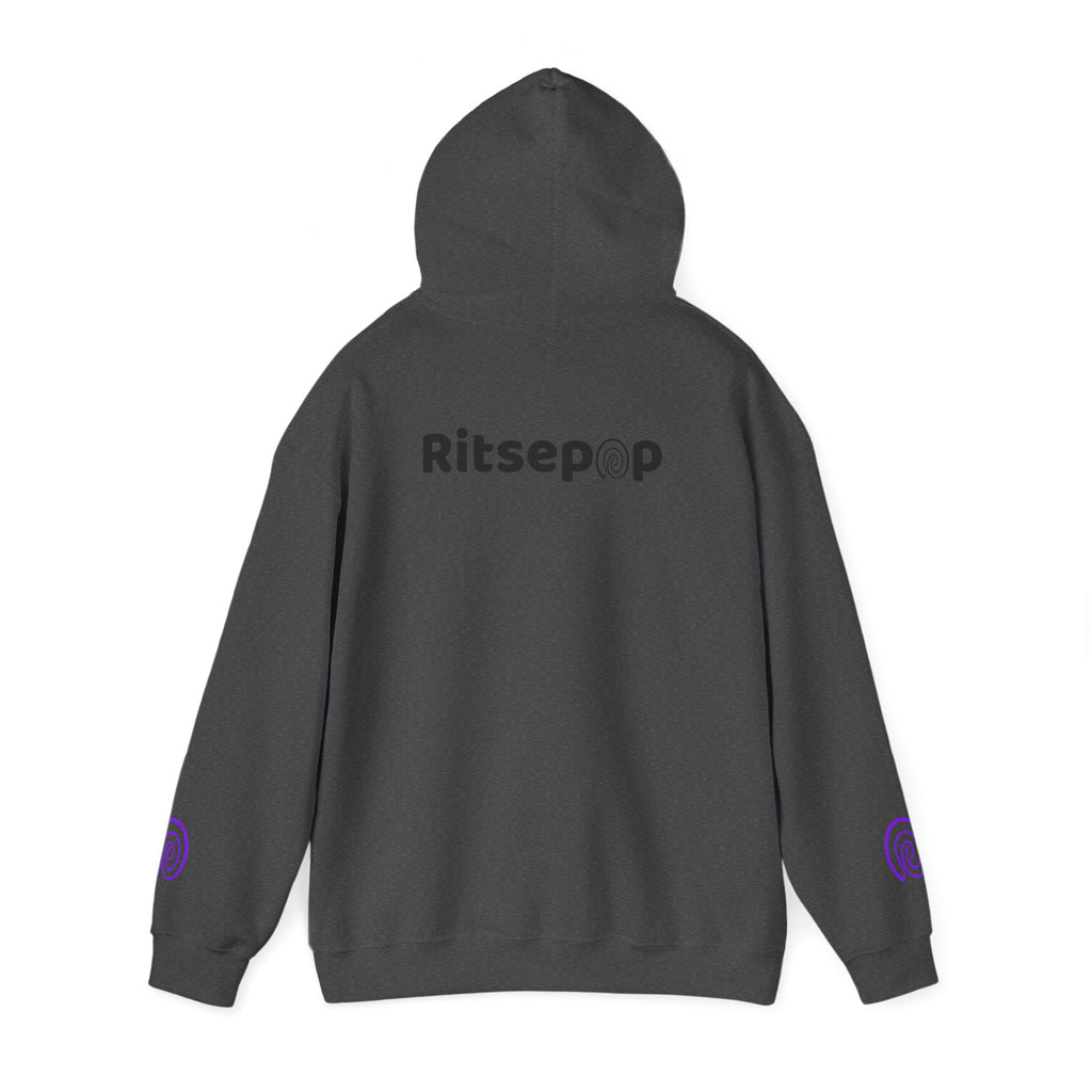 Ritsepop Unisex Heavy Blend™ Hooded Sweatshirt – Purple Logo, Multiple Colors