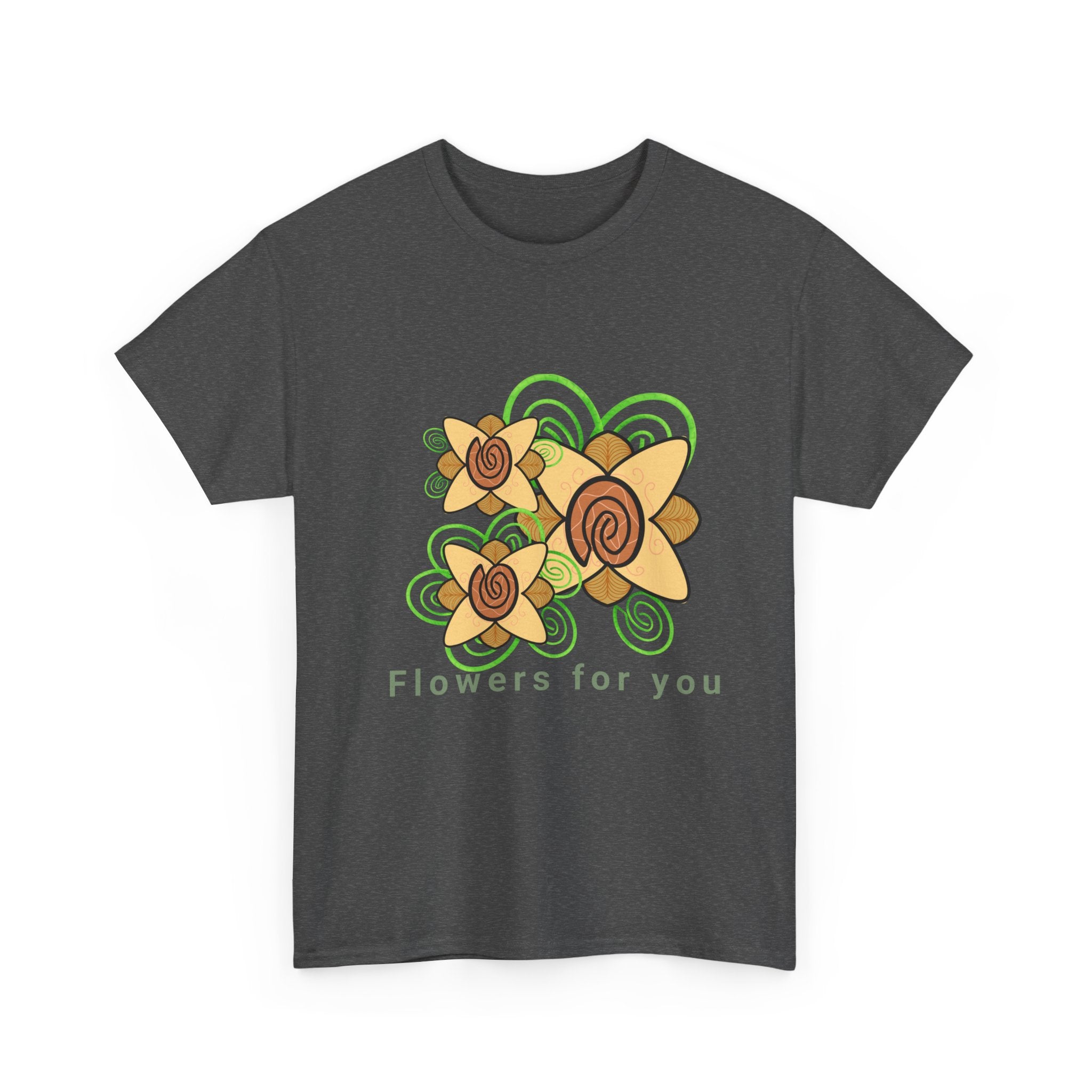 Fingerprint Flowers for You – Unisex Heavy Cotton Tee