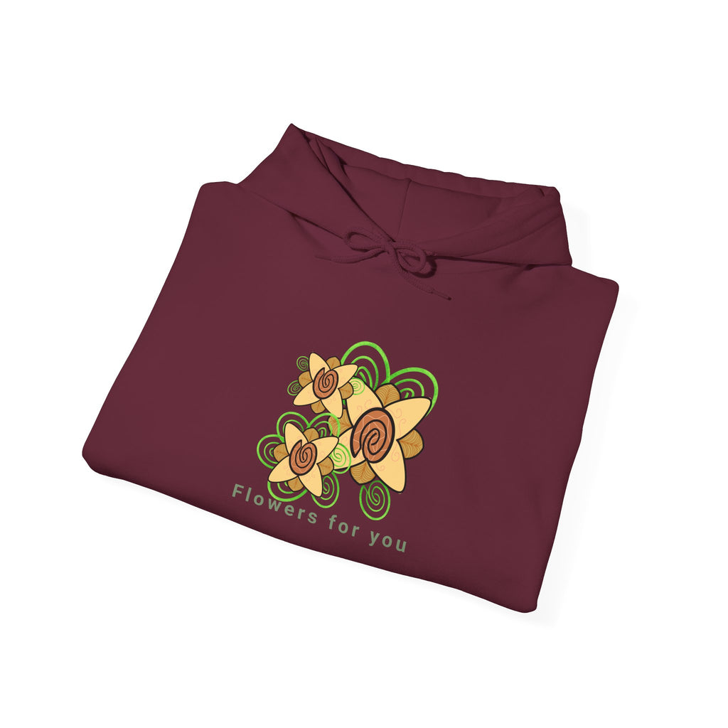 Flowers and Fingerprints| Flowers for you| Unisex Heavy Blend™ Hooded Sweatshirt