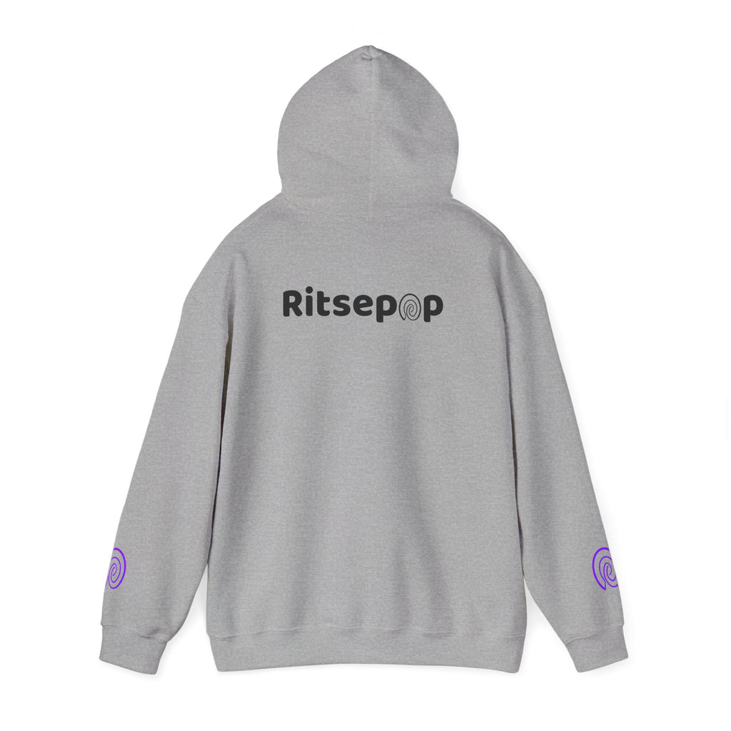 Ritsepop Unisex Heavy Blend™ Hooded Sweatshirt – Purple Logo, Multiple Colors