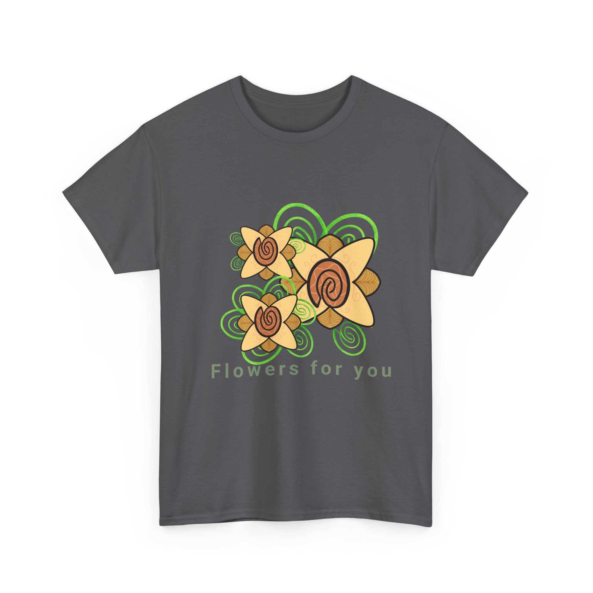 Fingerprint Flowers for You – Unisex Heavy Cotton Tee