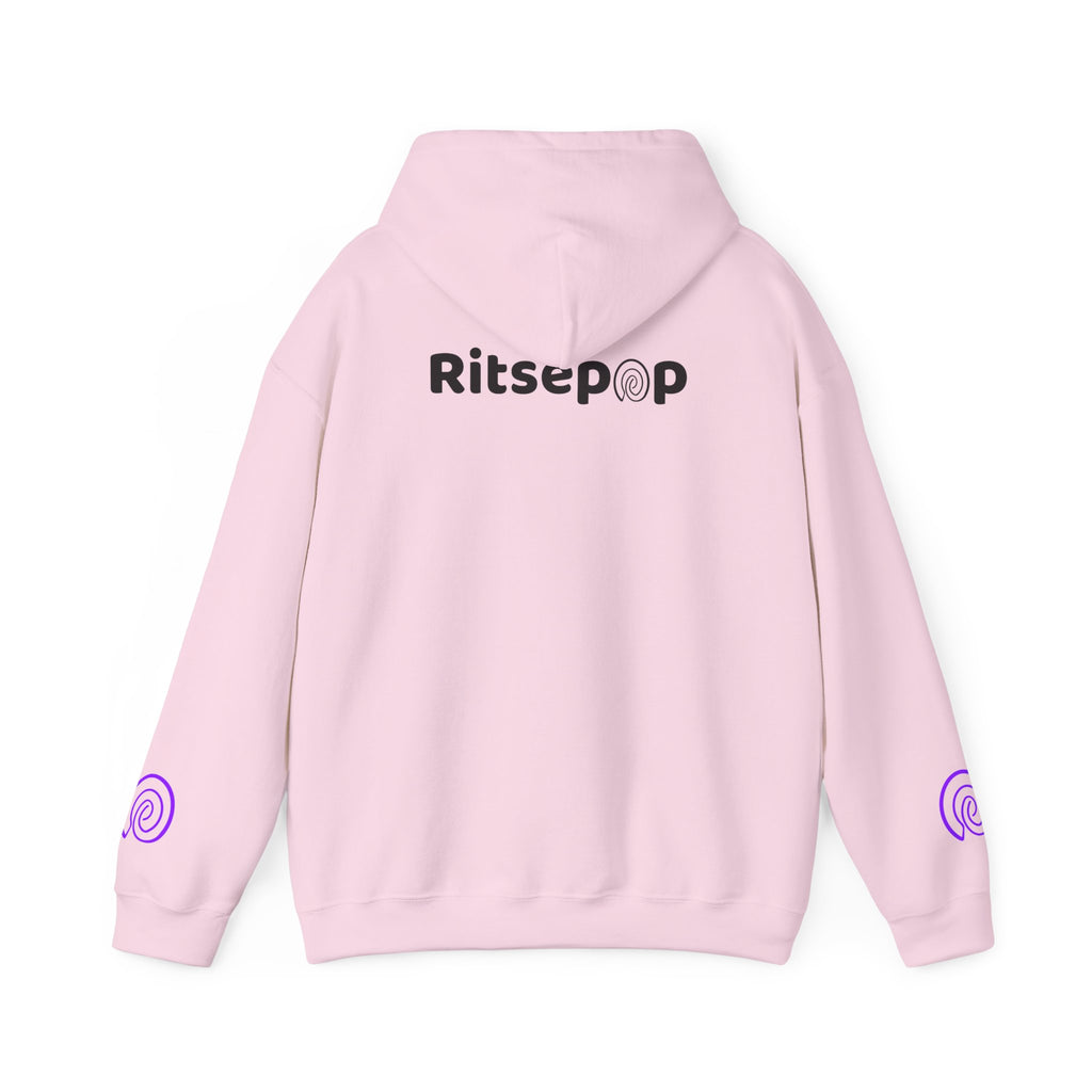 Ritsepop Unisex Heavy Blend™ Hooded Sweatshirt – Purple Logo, Multiple Colors