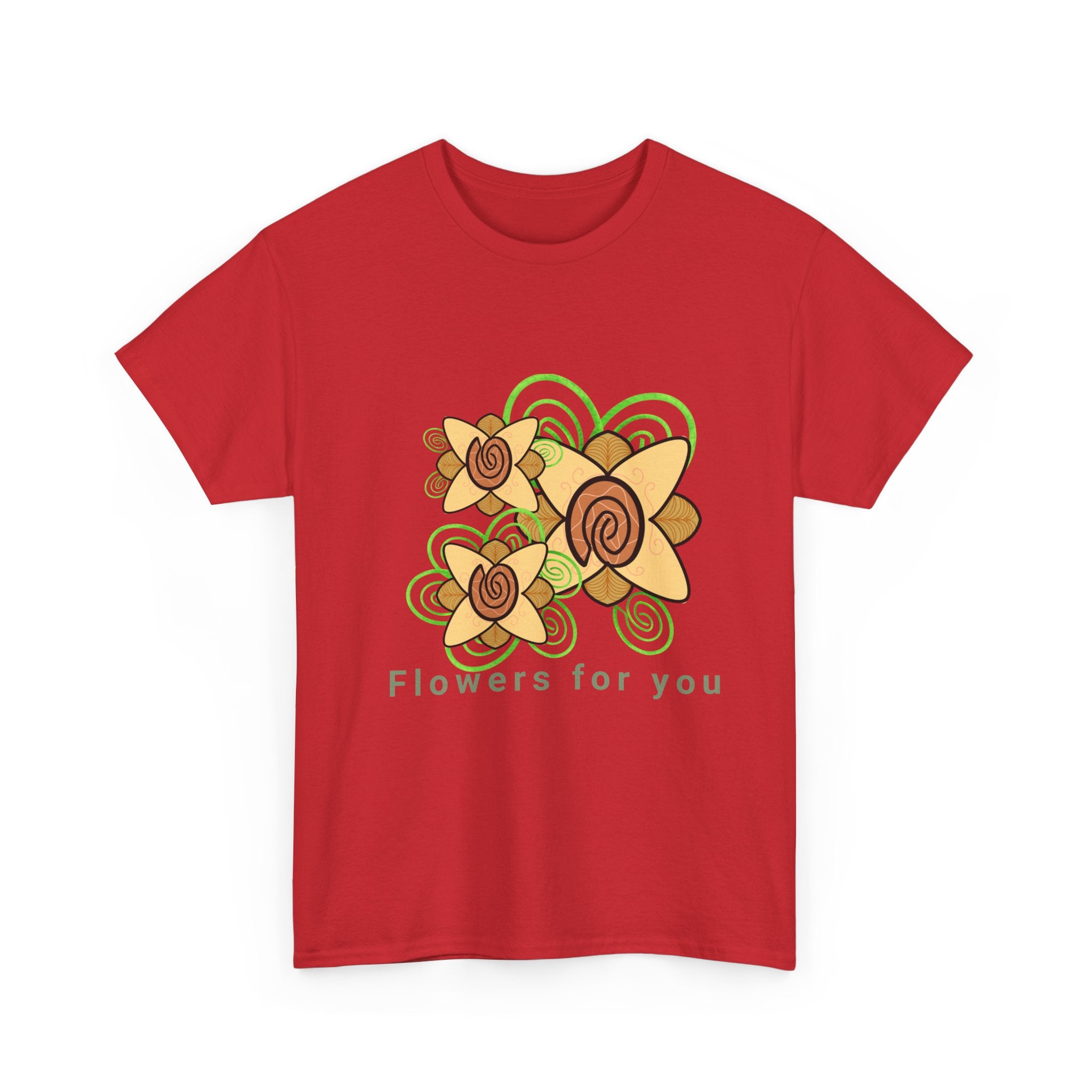 Fingerprint Flowers for You – Unisex Heavy Cotton Tee