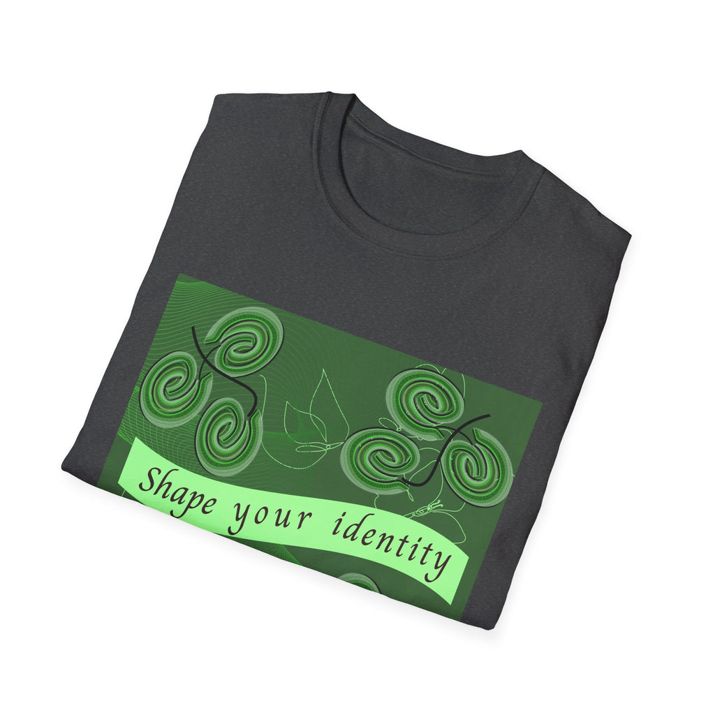 Shape Your Identity – Unisex Softstyle T-Shirt (Fingerprint Pattern, Multi-color)
