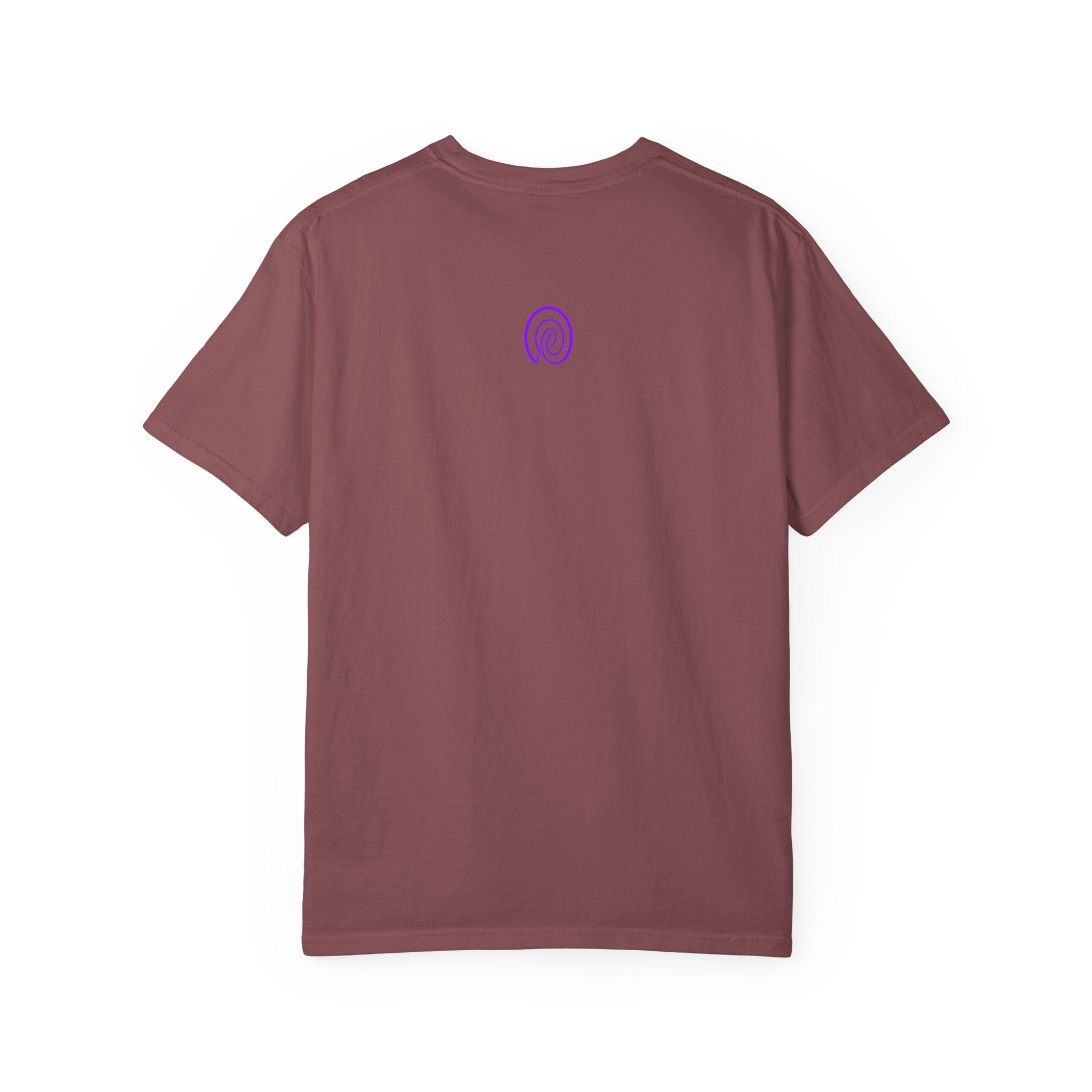 Fingerprint Gradient Minimalist Unisex Garment-Dyed T-shirt – Purple Black