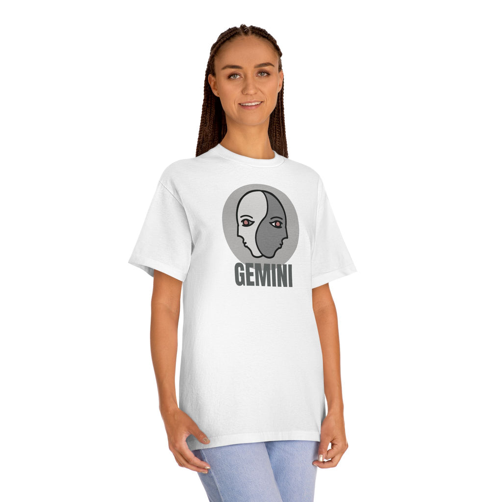 Gemini Zodiac Unisex Tee - Bold Line Identity T-Shirt