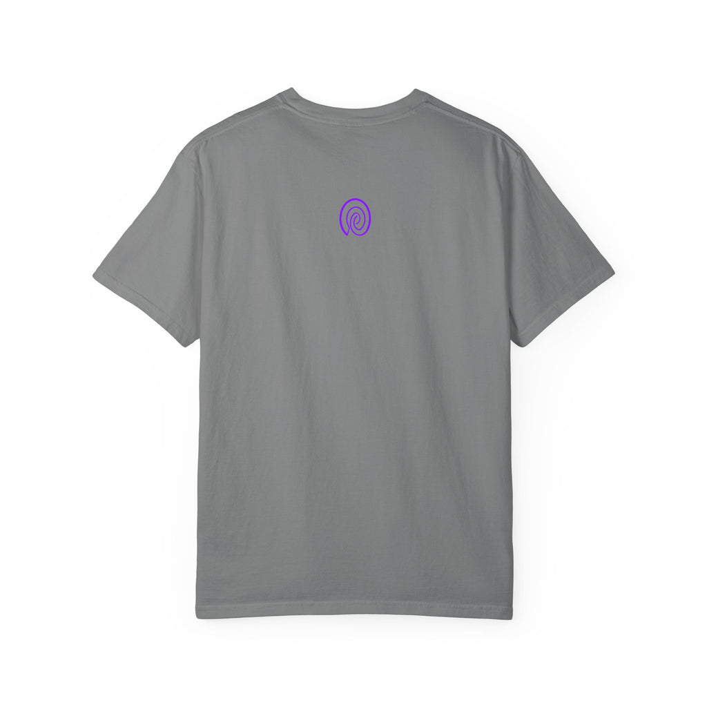 Fingerprint Gradient Minimalist Unisex Garment-Dyed T-shirt – Purple Black